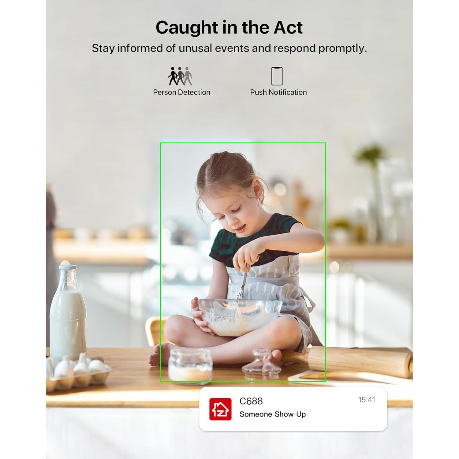 Cámara de Seguridad ZOSI C688 WiFi 1080P con Audio y Noche