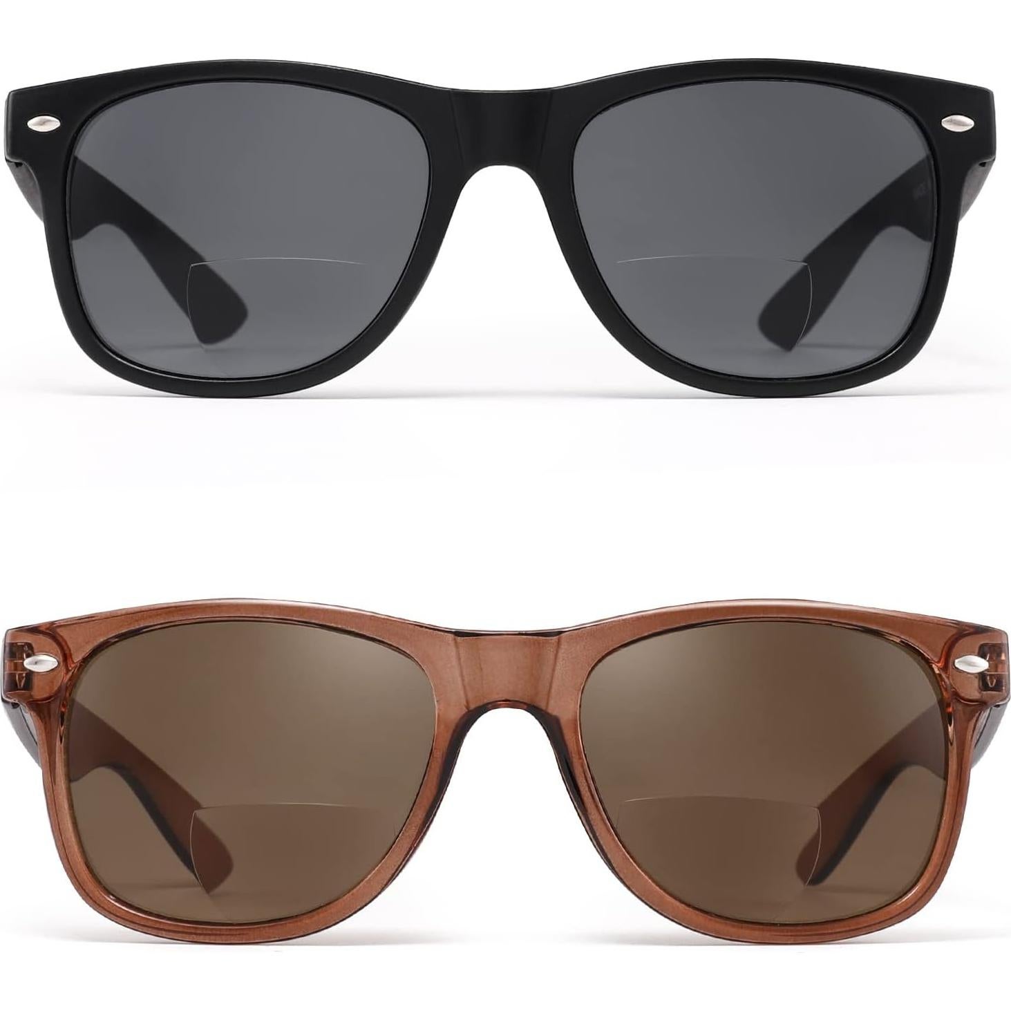 Gafas de Sol Bifocales HIYANJN 2 Pares UV400 para Lectura