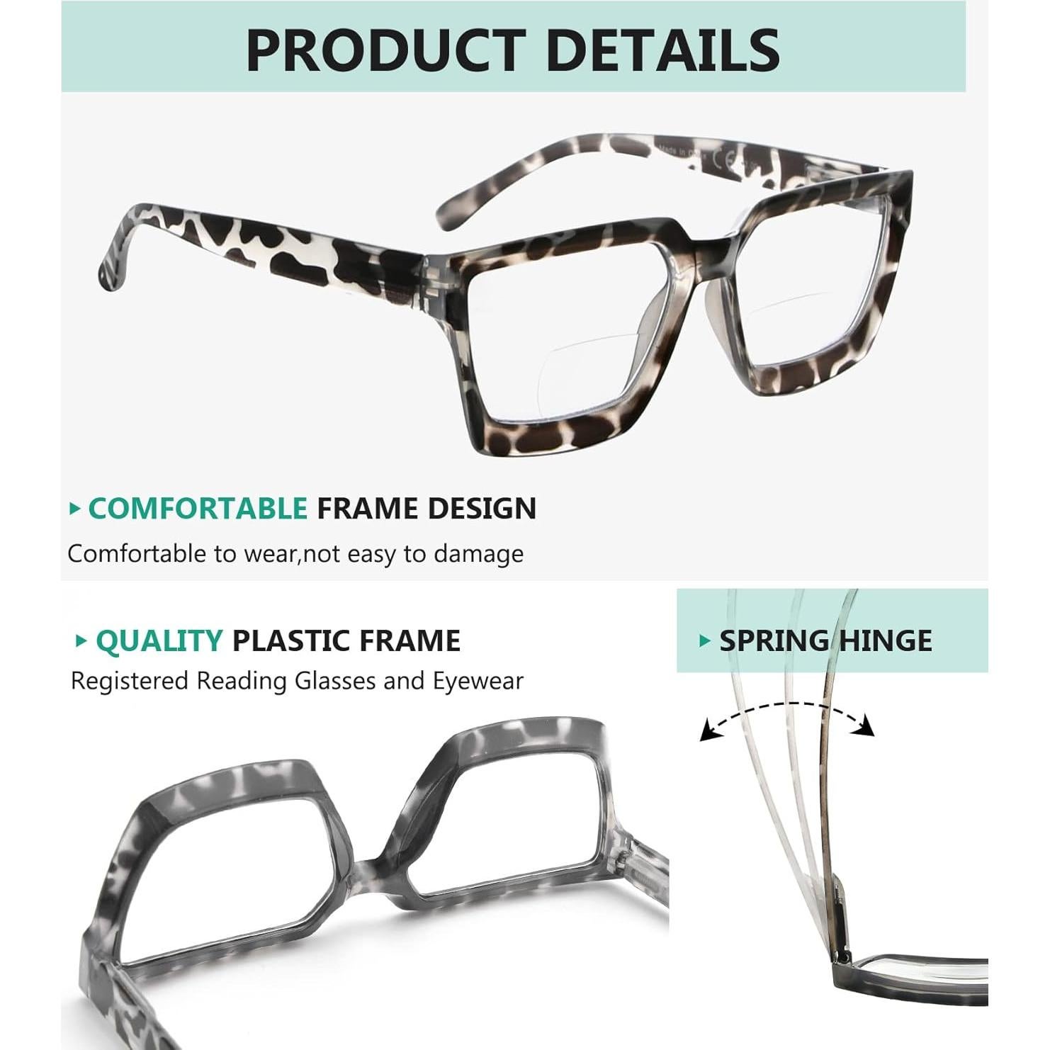 Gafas de lectura bifocal Eyekepper 2.0D Tortuga Gris