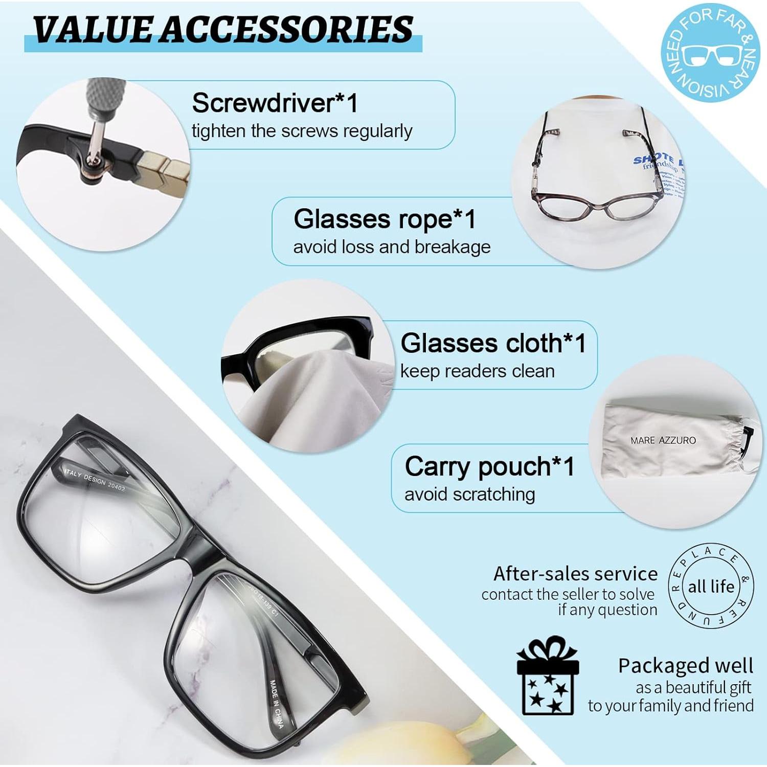 Gafas de Lectura Bifocales MARE AZZURO 1.75 con Luz Azul