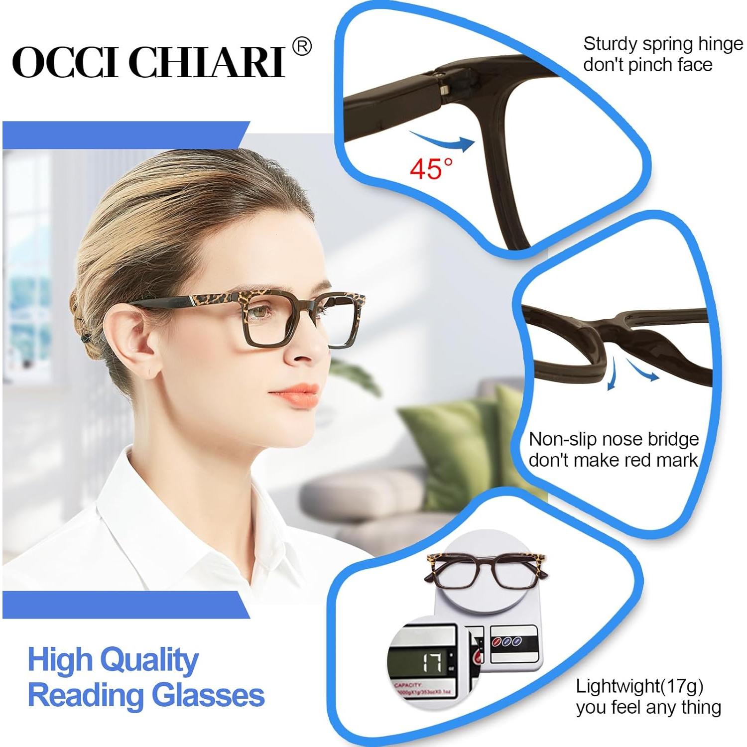Gafas de Lectura OCCI CHIARI 3.5x Elegantes para Mujeres
