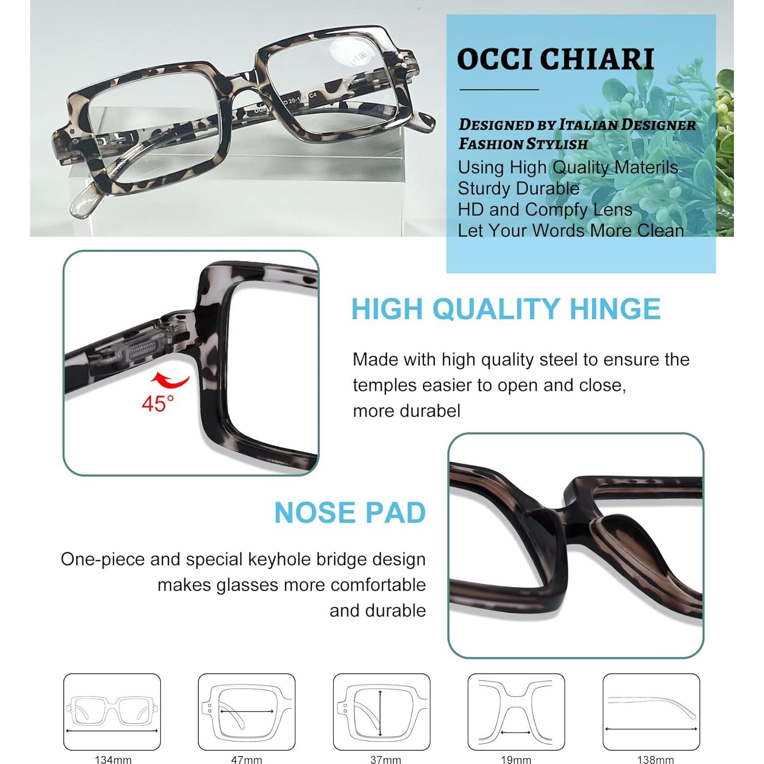 Gafas Bifocales OCCI CHIARI con Luz Azul 1.0x para Mujeres