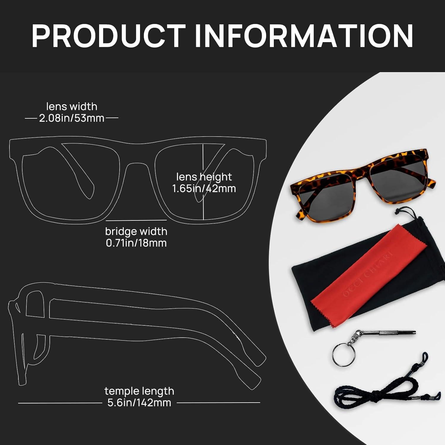 Gafas de Sol de Lectura OCCI CHIARI Marrón 2.0x UV400