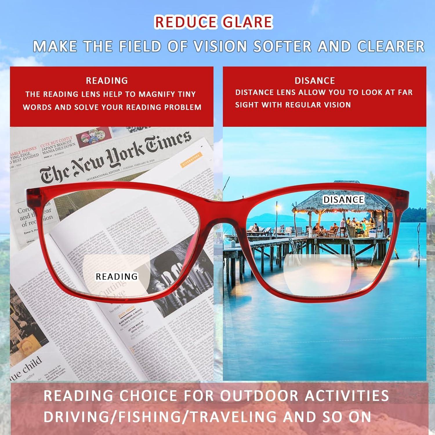 Gafas de lectura bifocal SIGVAN con bloqueo luz azul 2.75x