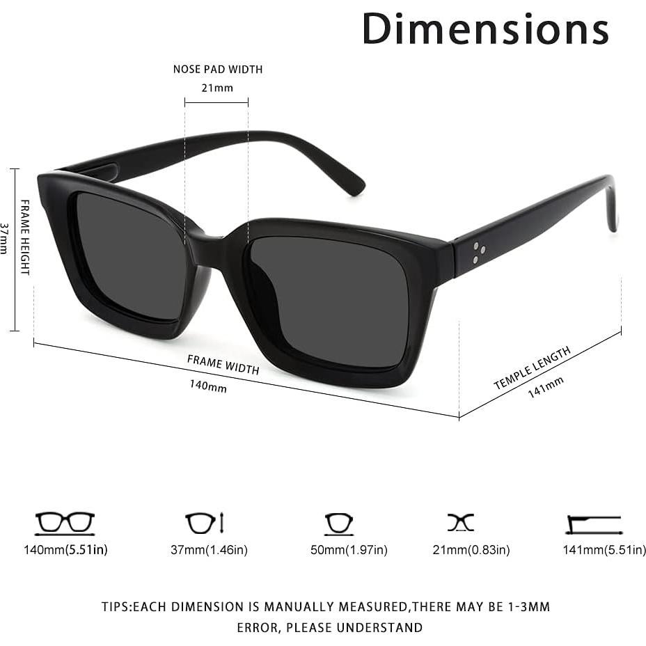 Gafas de Sol Lectoras UV400 para Mujeres 3.0 Cuadradas