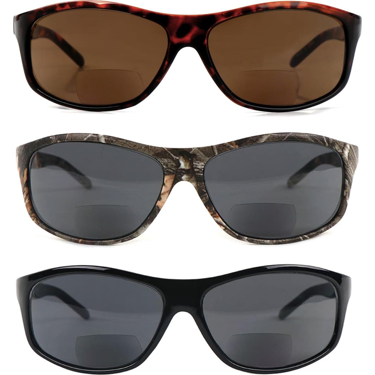 Paquete de 3 Gafas de Sol Bifocales Hyyiyun 2.5X Unisex
