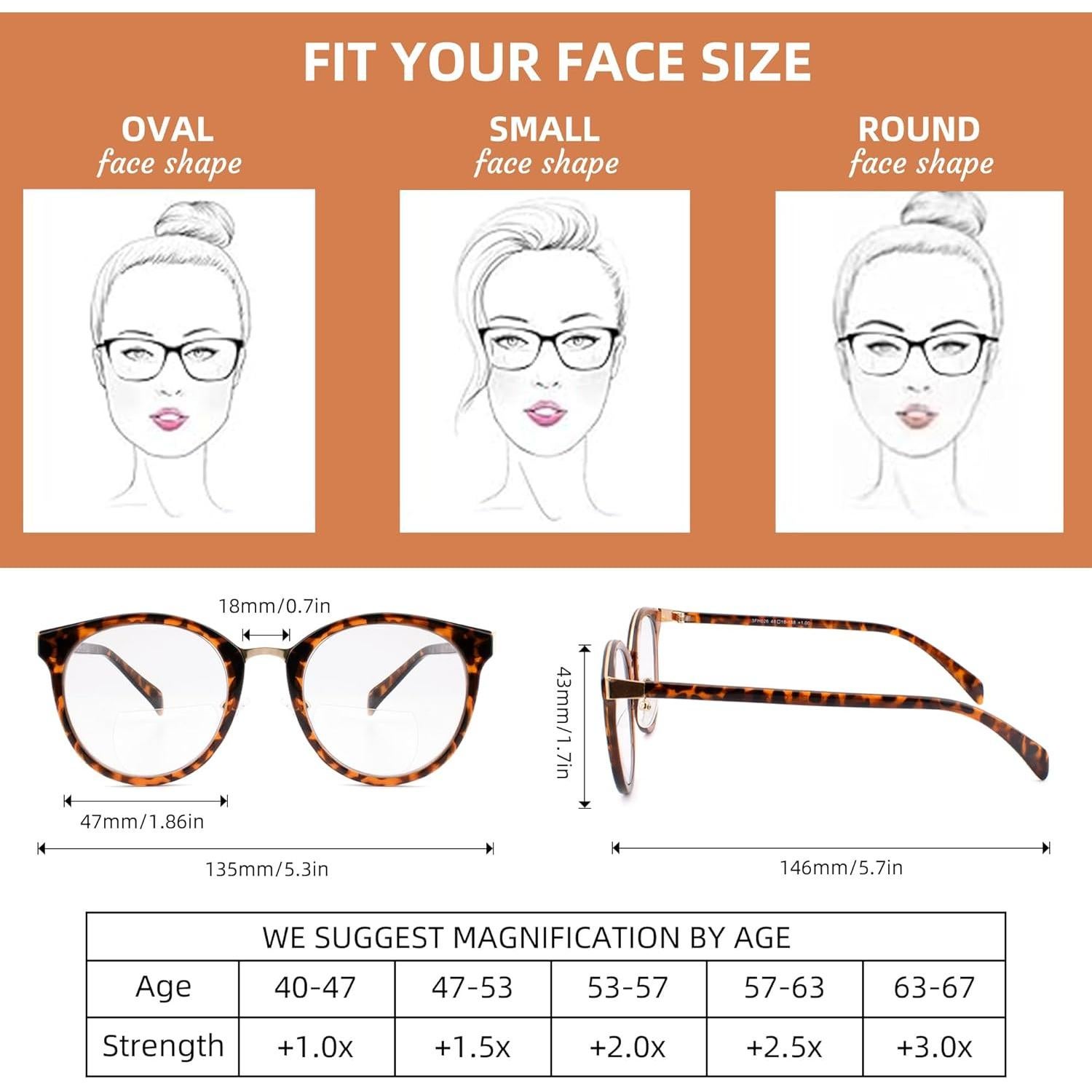 Paquete de 3 Gafas Bifocales ZOOXSKY +2.75 Luz Azul