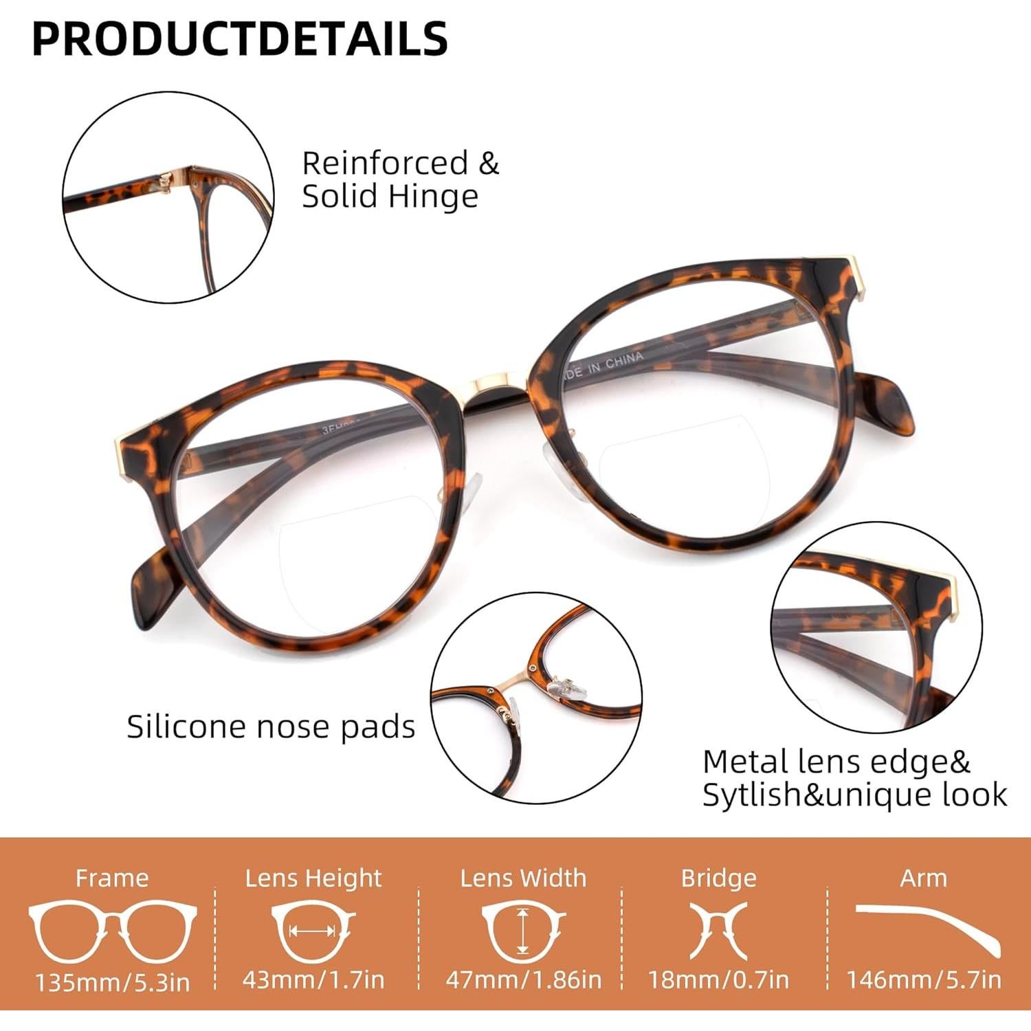 Paquete de 3 Gafas Bifocales ZOOXSKY +2.75 Luz Azul