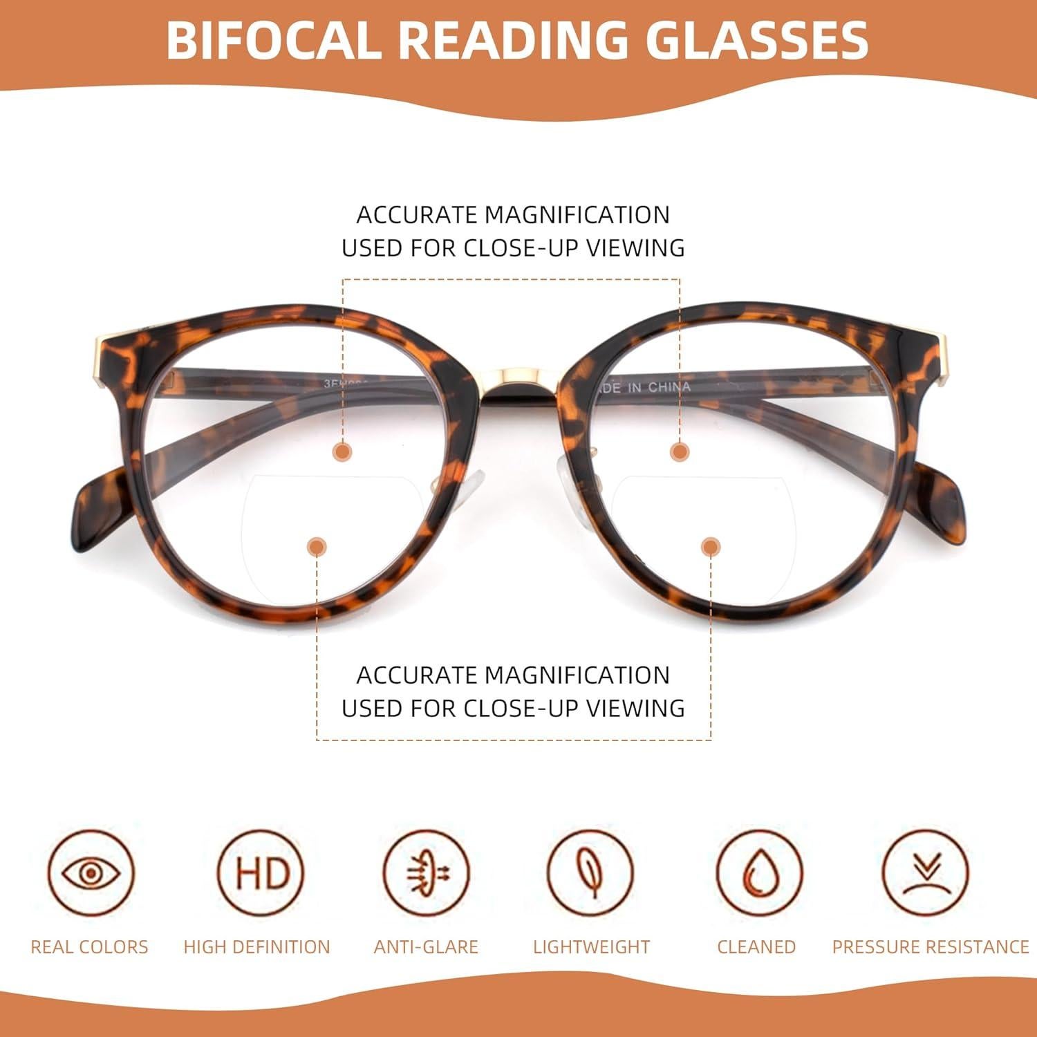 Paquete de 3 Gafas Bifocales ZOOXSKY +2.75 Luz Azul