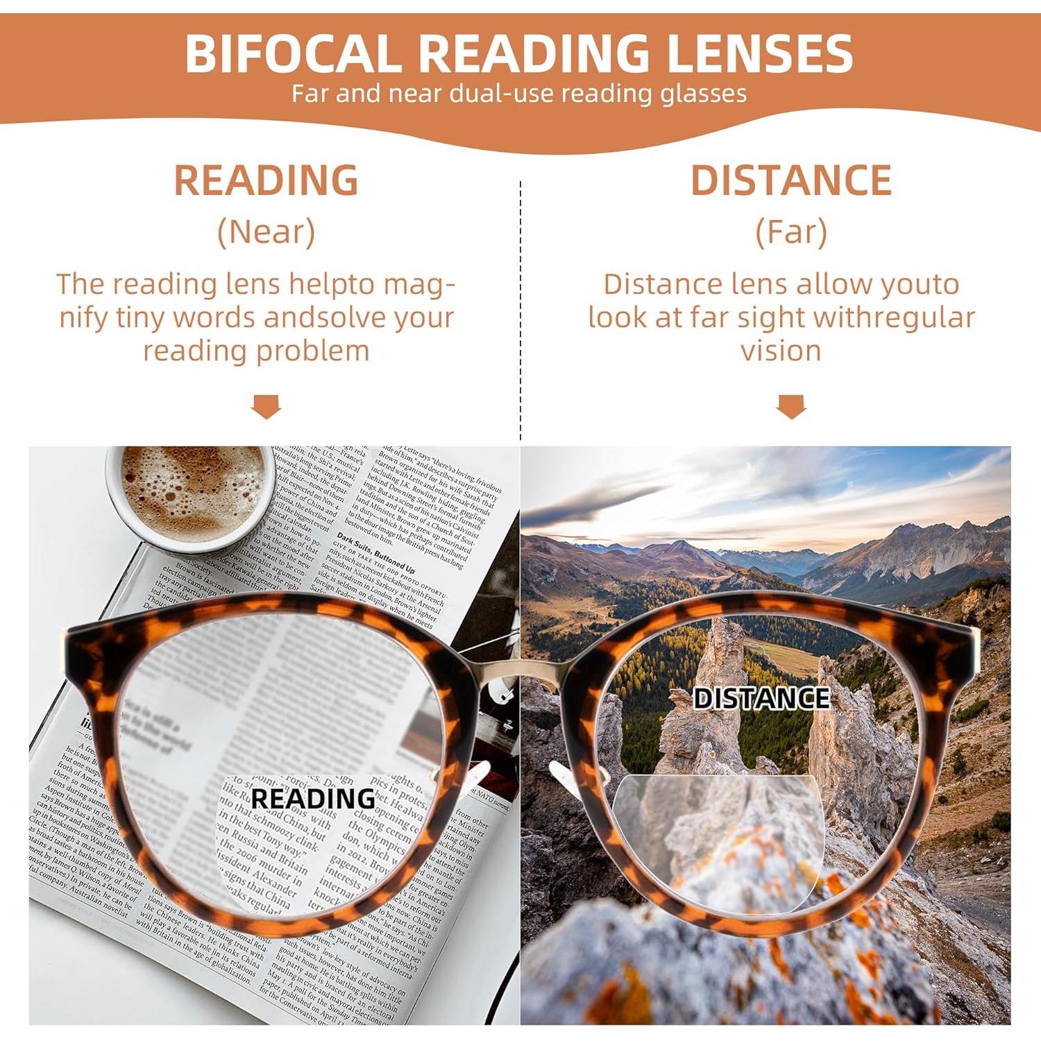 Paquete de 3 Gafas Bifocales ZOOXSKY +2.75 Luz Azul