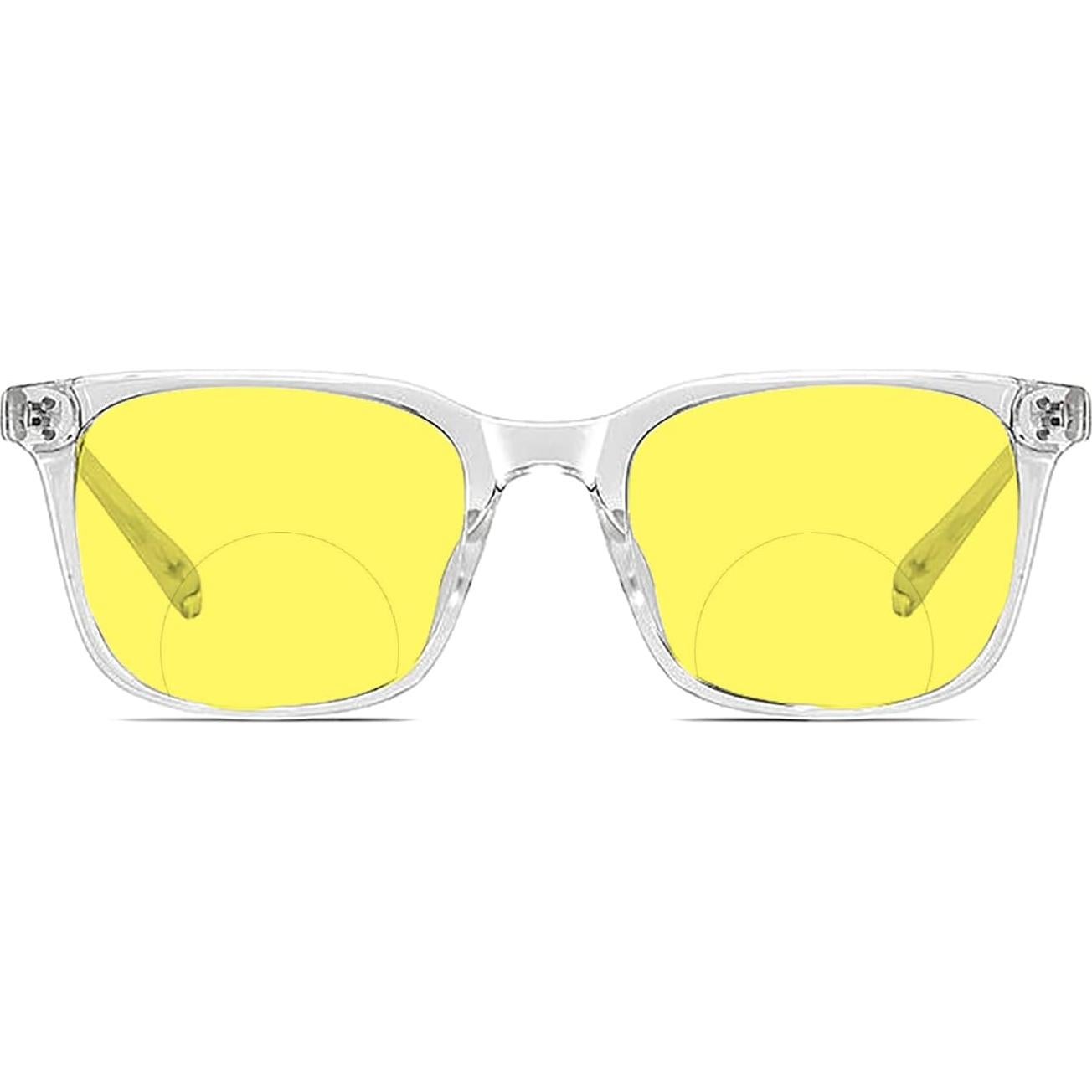 Gafas de Lectura Bifocales Amarillas Vintage - Unisex