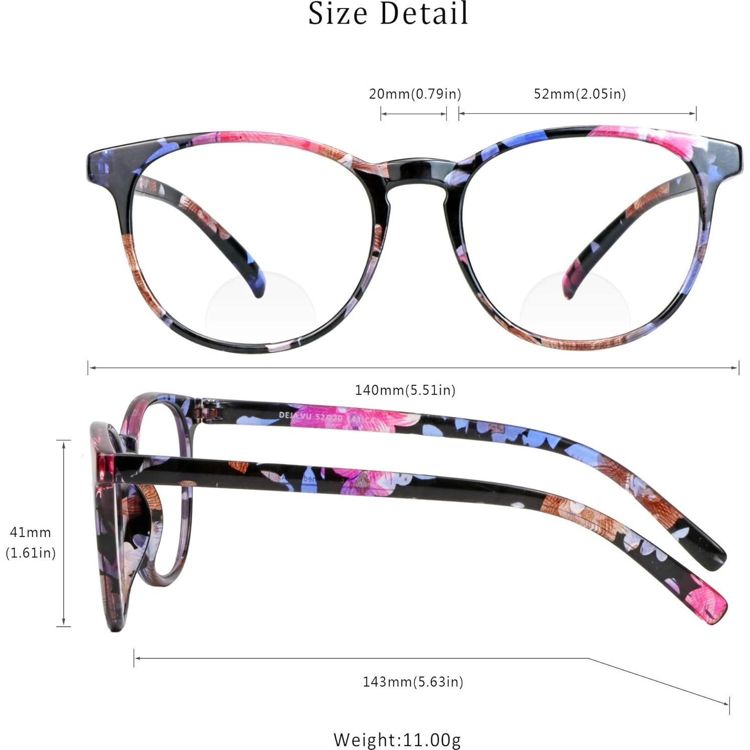 Gafas de Lectura Bifocales LifeArt Floral +2.00 Antirreflejo