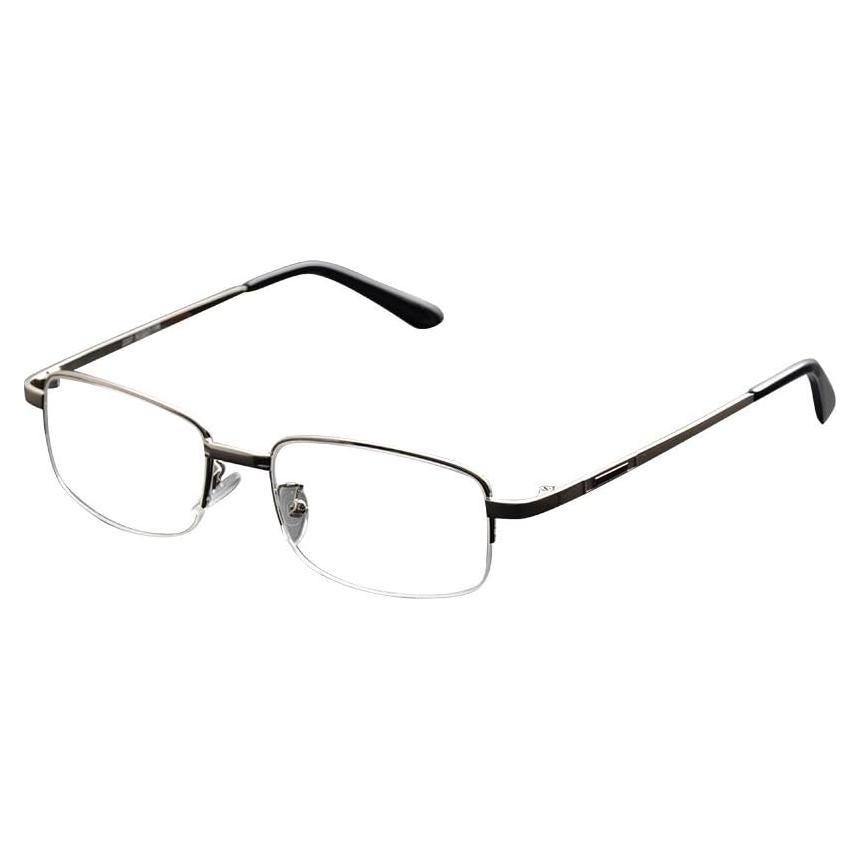 Gafas de lectura bifocales De Ding metal plata 2.0x
