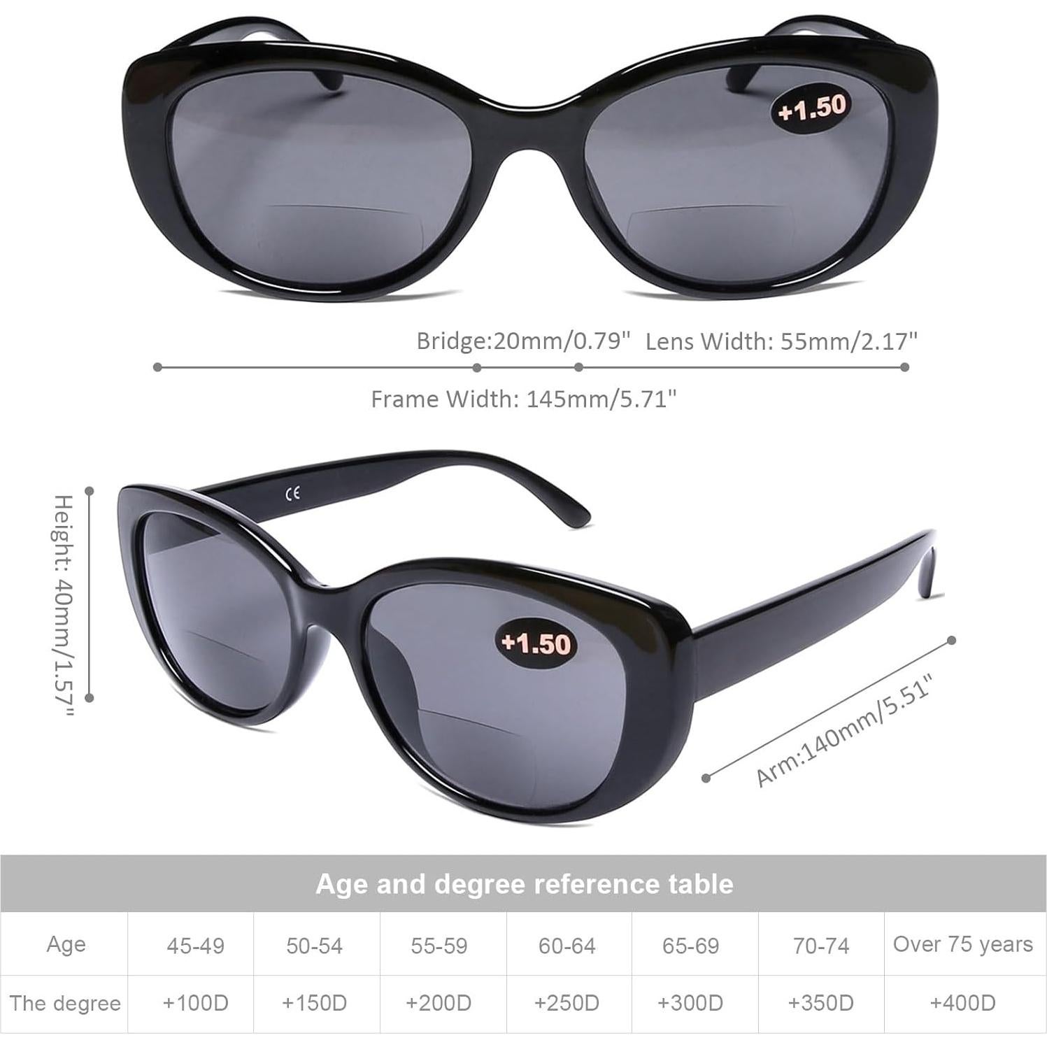 Gafas de Sol Bifocales DOOViC para Lectura - 3 Estilos