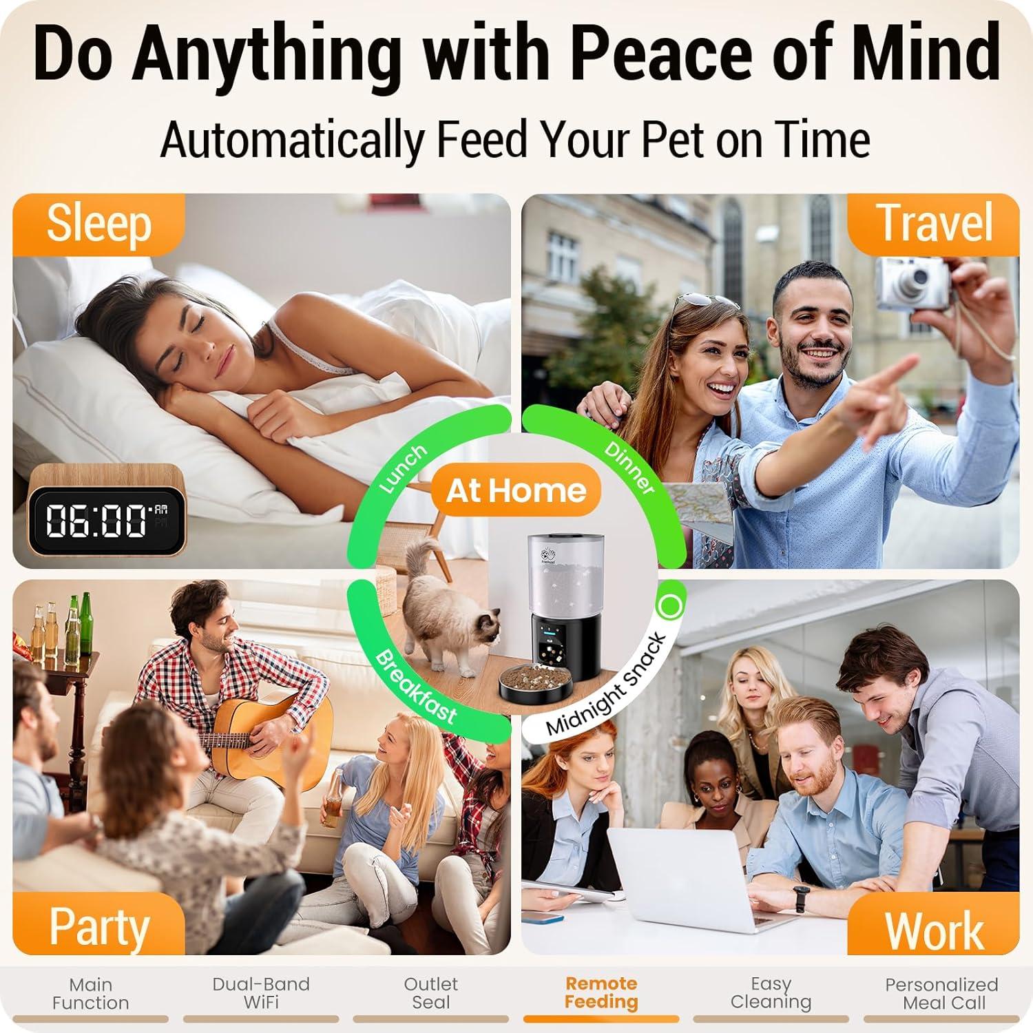 Comedero Automático Frienhund 5L WiFi para Gatos y Perros