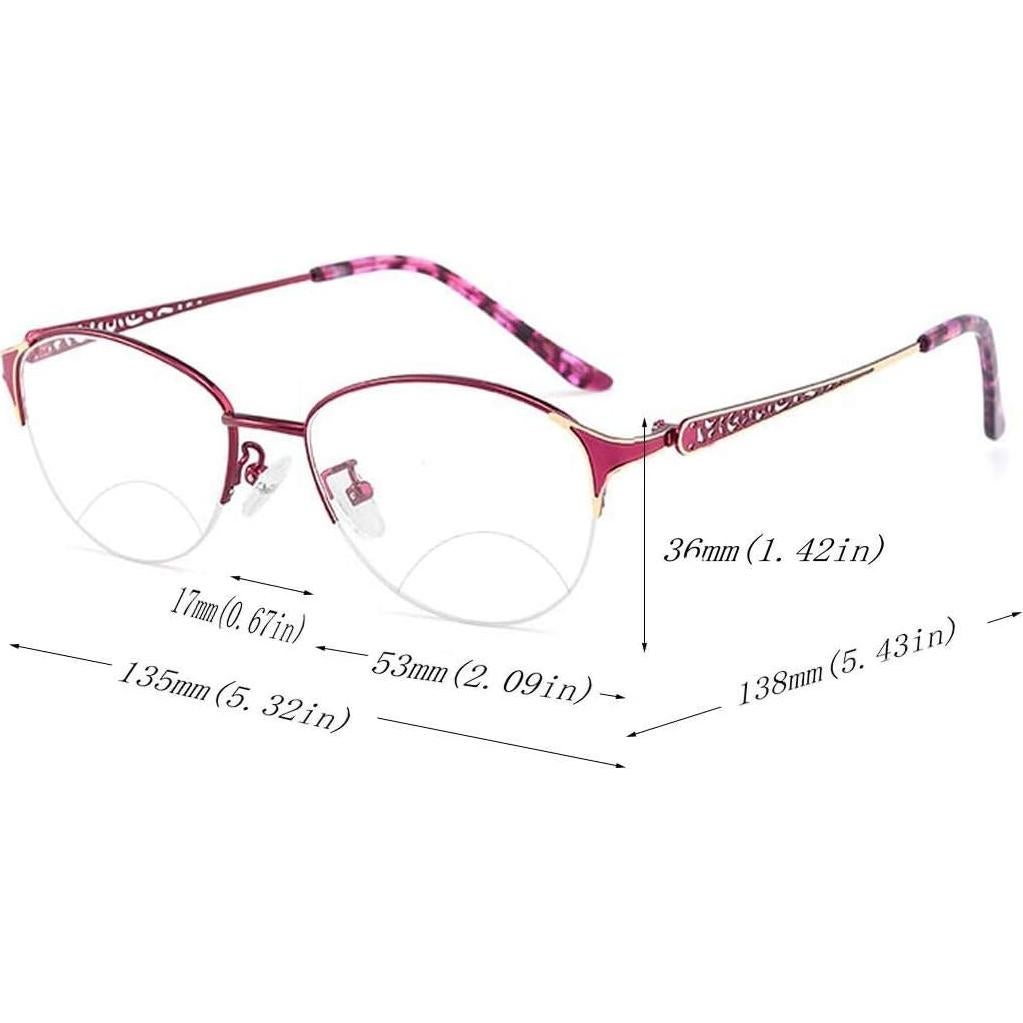 Gafas de lectura bifocales fotocromáticas Laureles púrpura