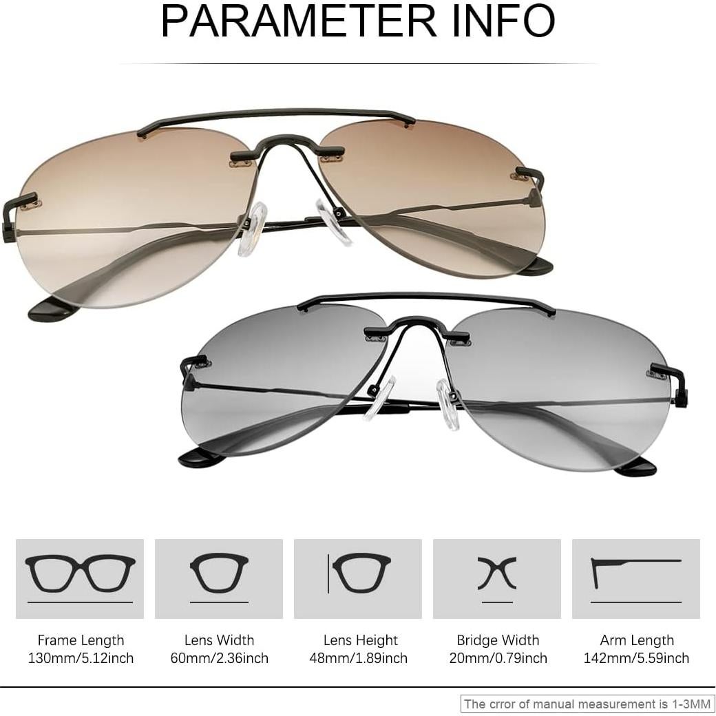 Gafas de Sol Bifocales MIRYEA 2 Pares UV400 Lectura