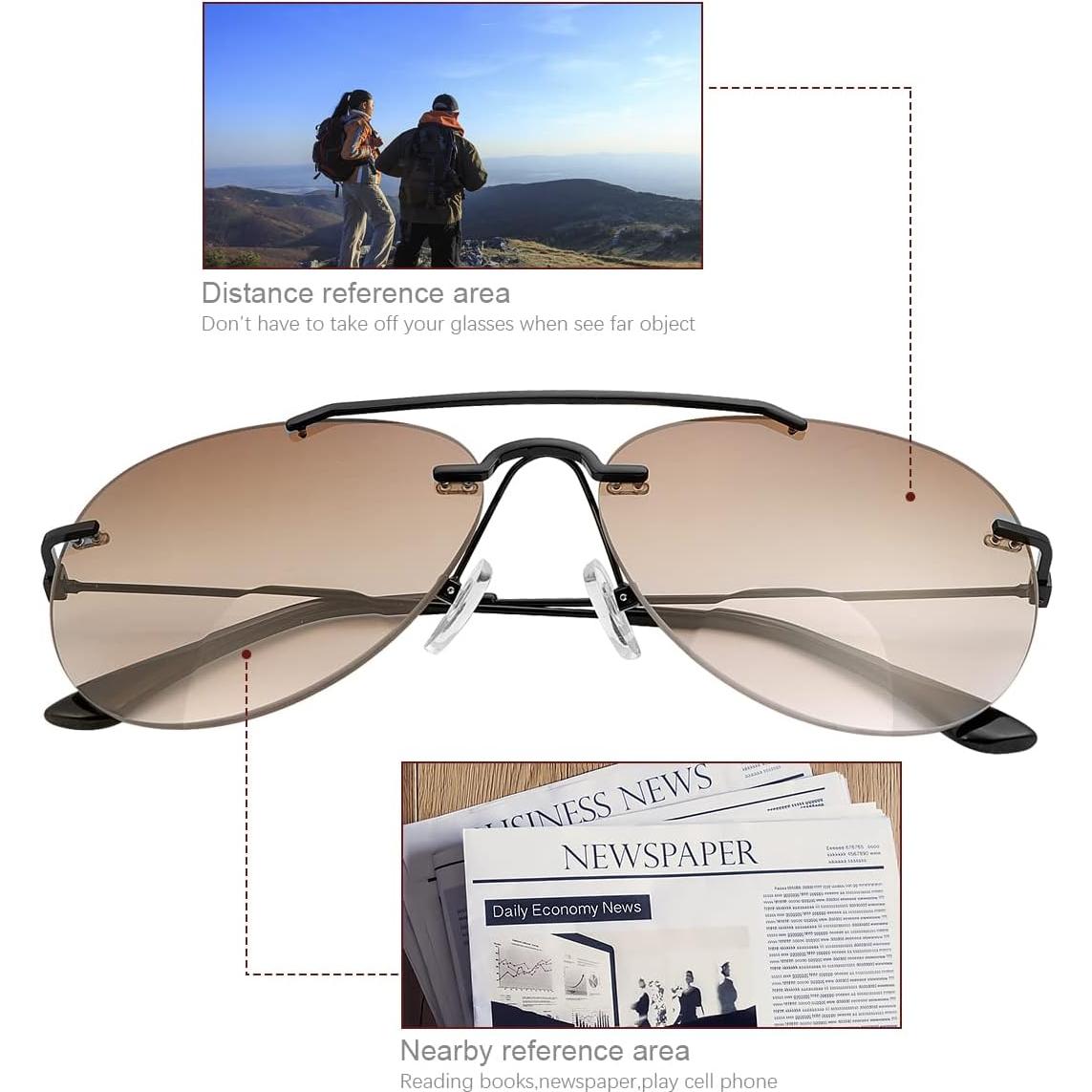 Gafas de Sol Bifocales MIRYEA 2 Pares UV400 Lectura