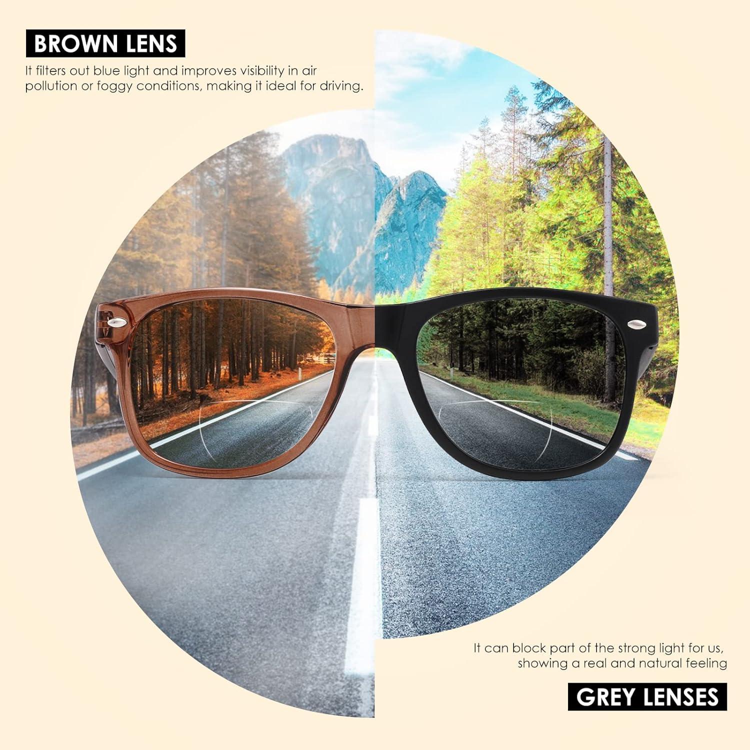 Gafas de Sol Bifocales HIYANJN 2 Pares UV400 Lectura