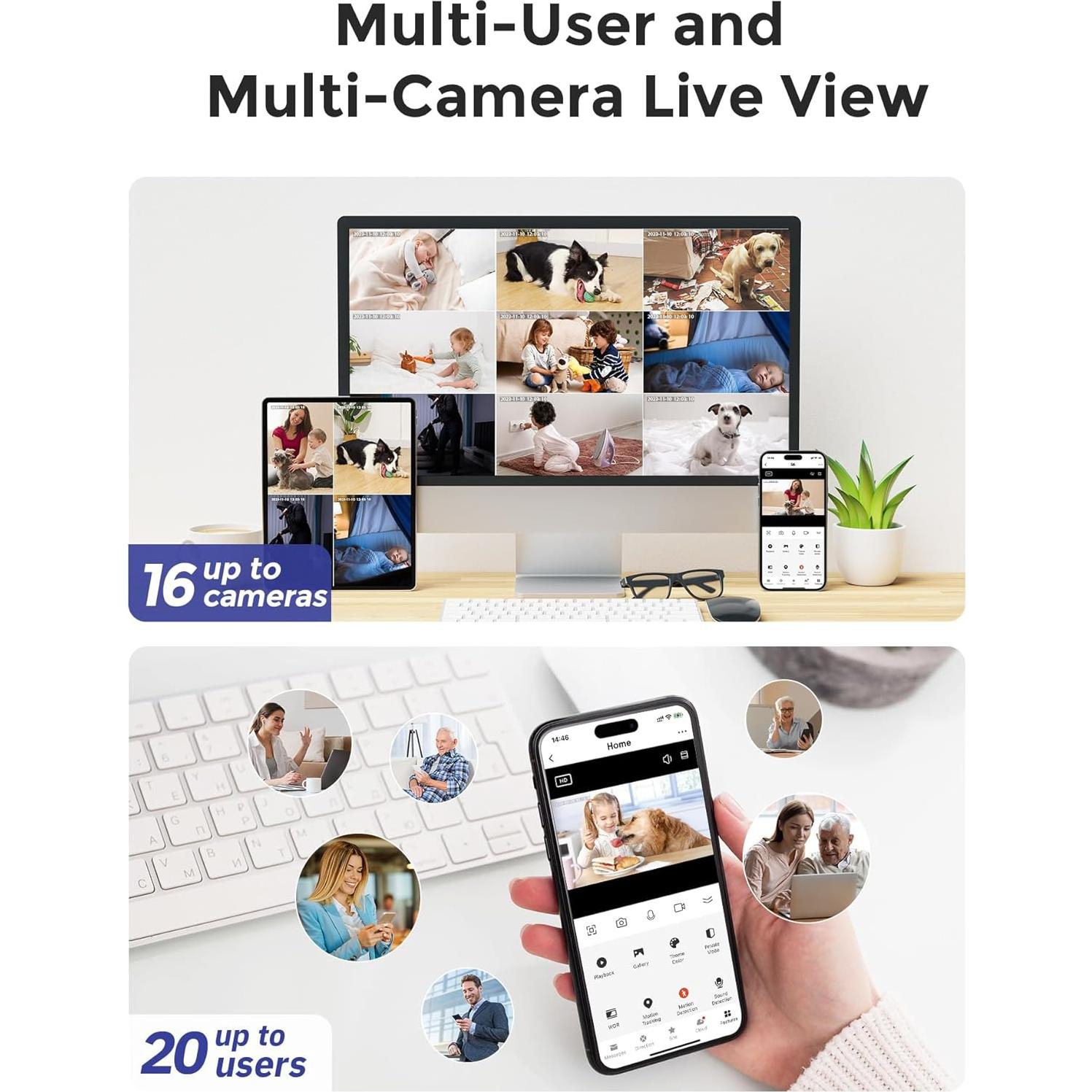 Cámara de Seguridad Hugolog 3K 5MP Interior con IA
