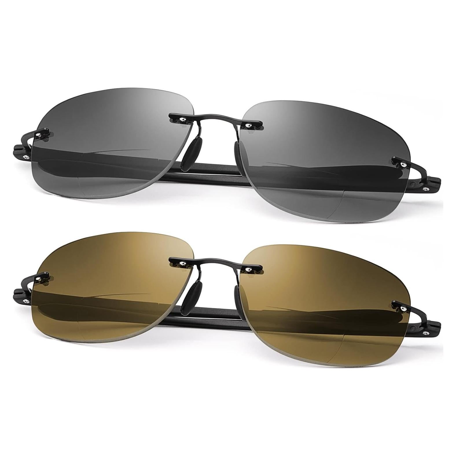 Gafas de Sol Bifocales MIRYEA 2 Pares UV400 Sin Montura