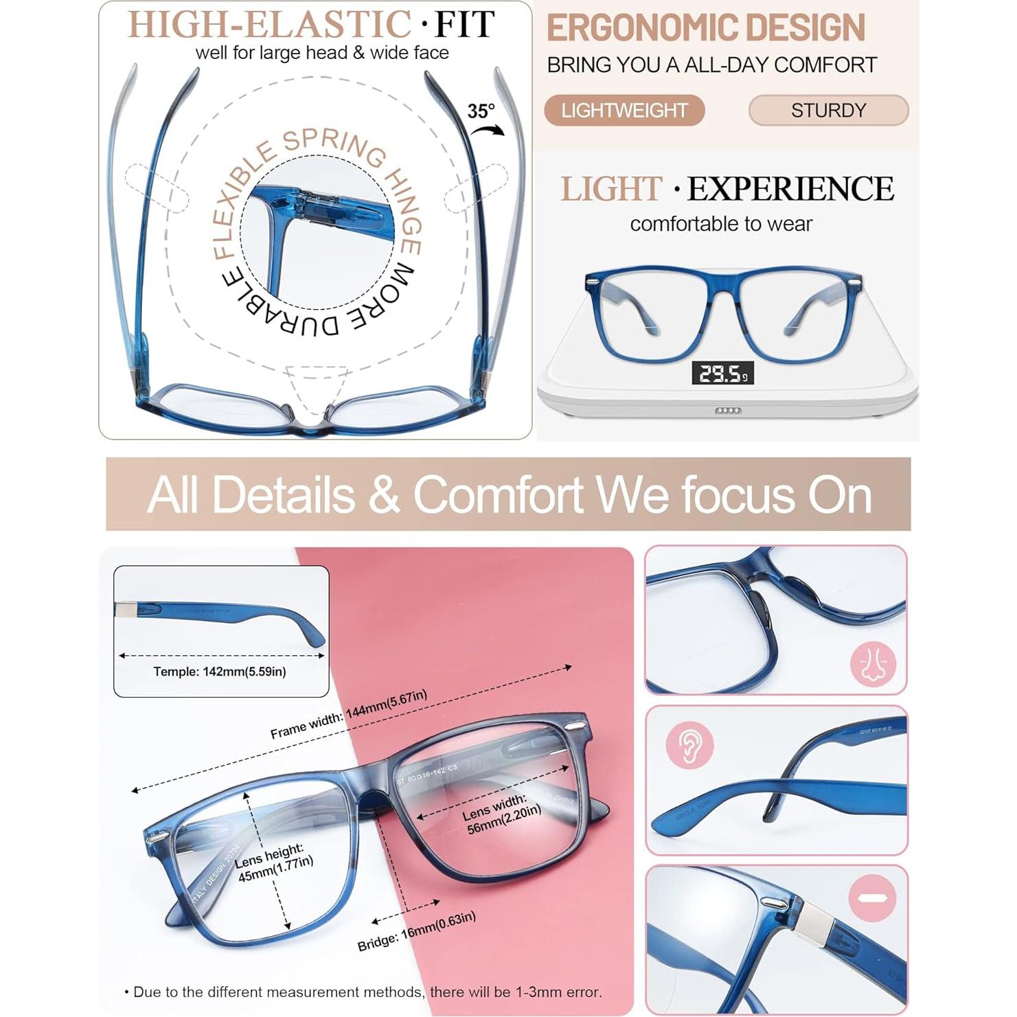 Gafas de Lectura Bifocales MARE AZZURO 2.0 con Bloqueo Luz Azul