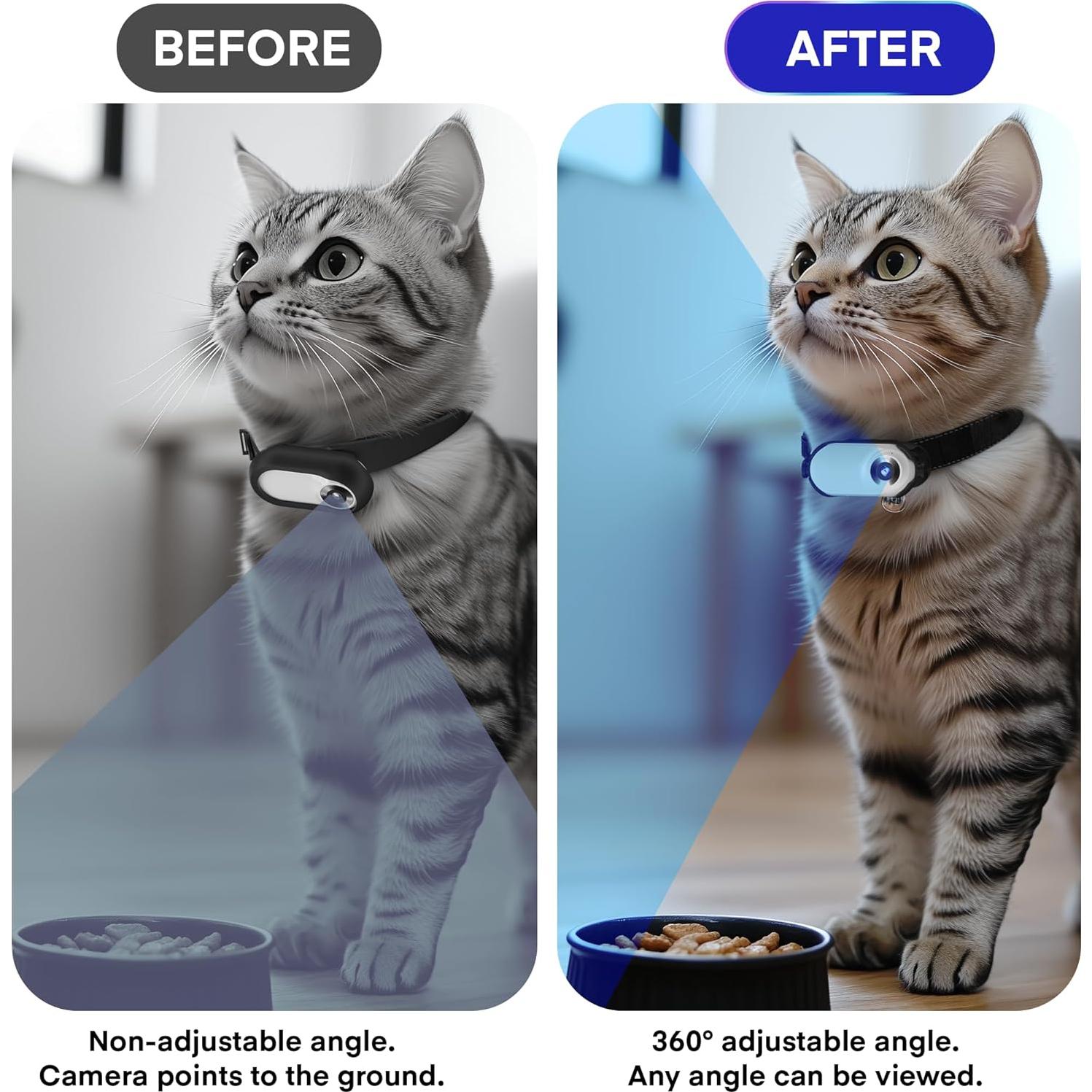 Collar Cámara Mini Pet Baby 128GB 1080P para Gatos y Perros