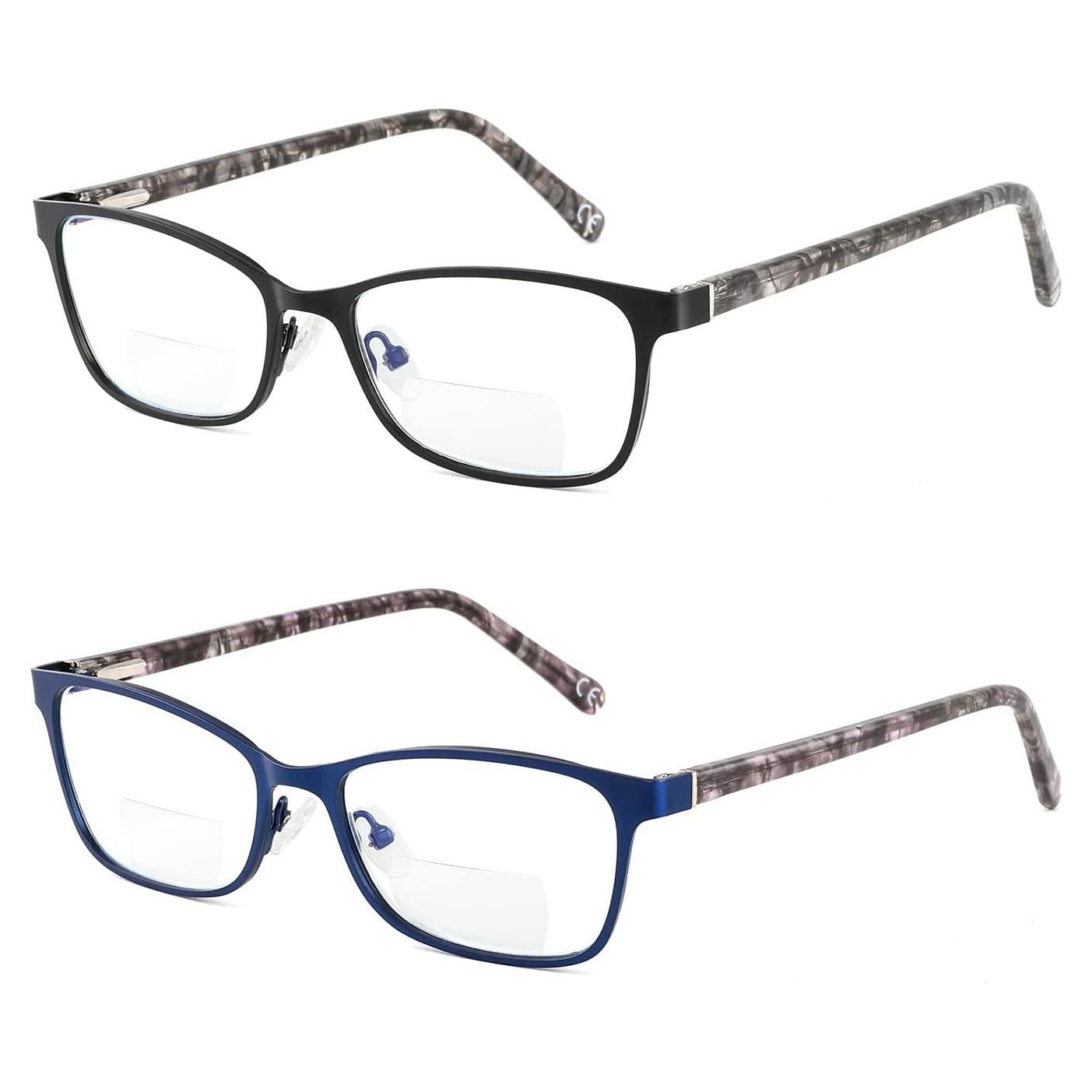 Gafas de lectura bifocales LKEYE 2 pares con bloqueo luz azul