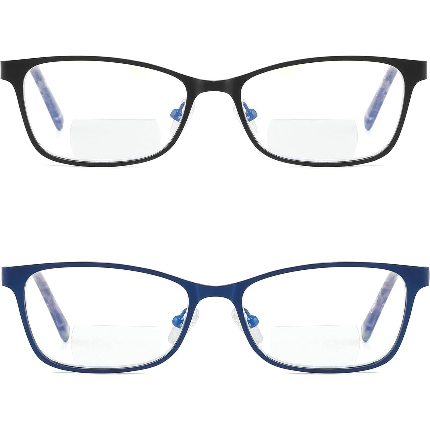 Gafas de lectura bifocales LKEYE 2 pares con bloqueo luz azul