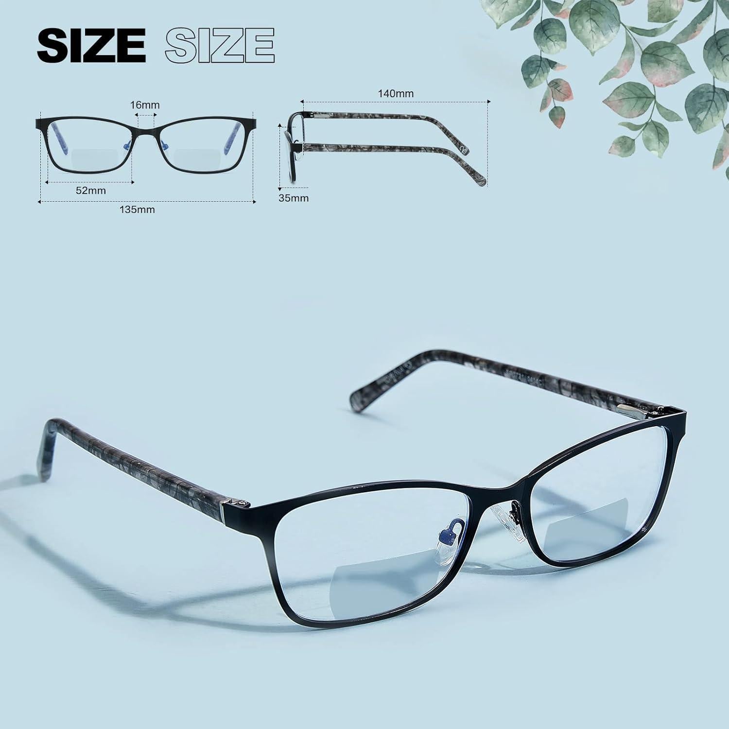 Gafas de lectura bifocales LKEYE 2 pares con bloqueo luz azul