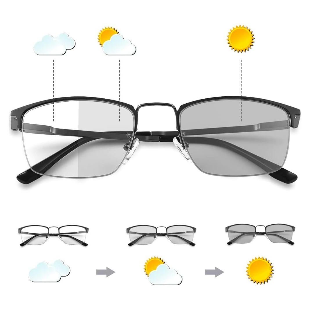 Gafas de lectura progresivas MIRYEA UV400 foto-cromáticas