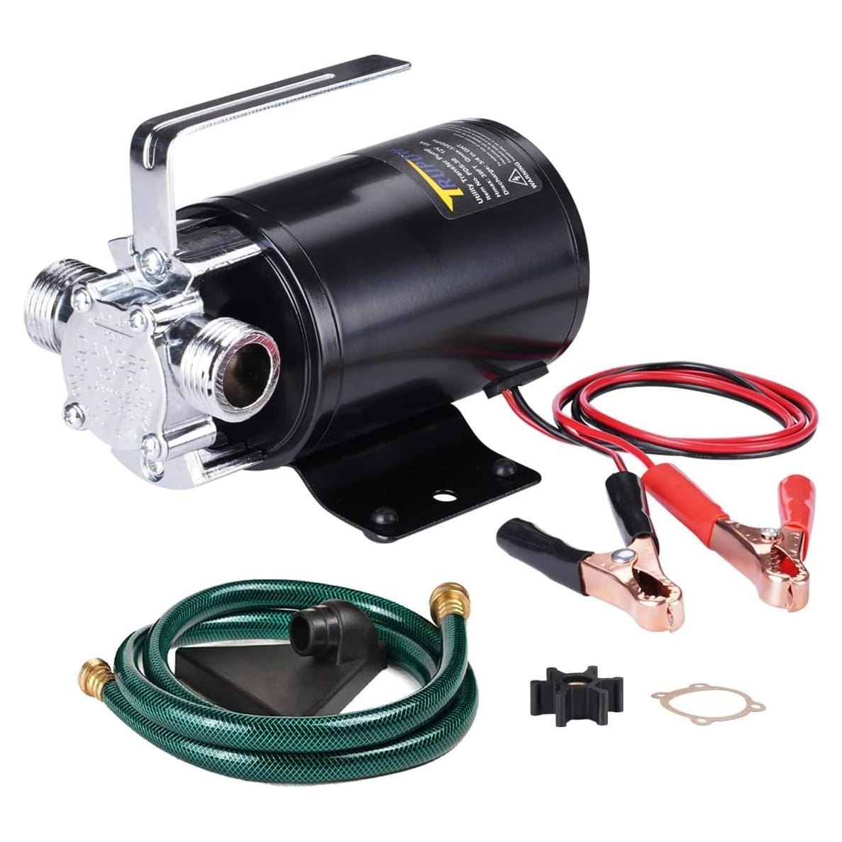 Bomba de Agua Eléctrica Portátil TRUPOW 12V 330GPH Acero Inoxidable