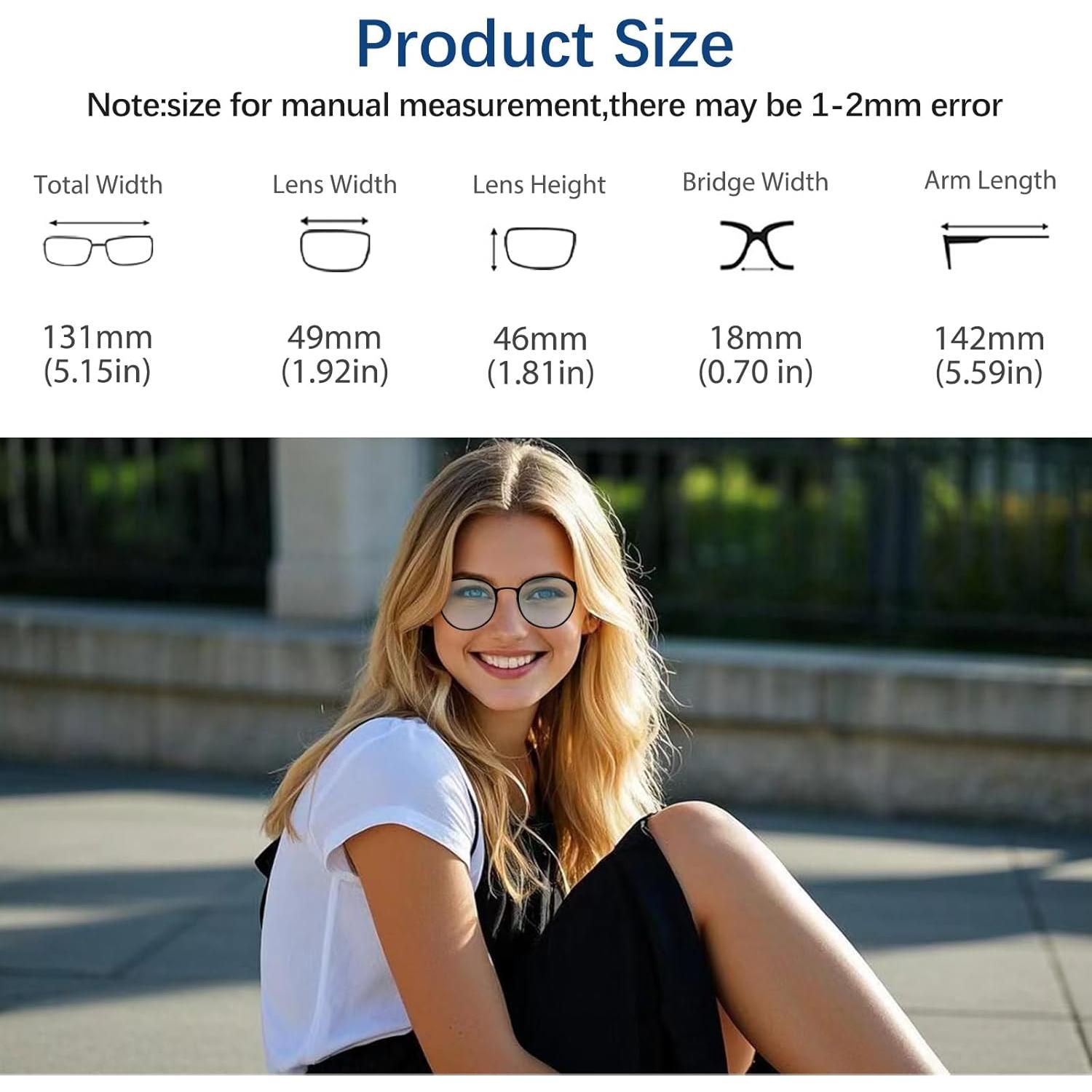 Gafas de lectura progresivas fotocromáticas UV400 para mujeres