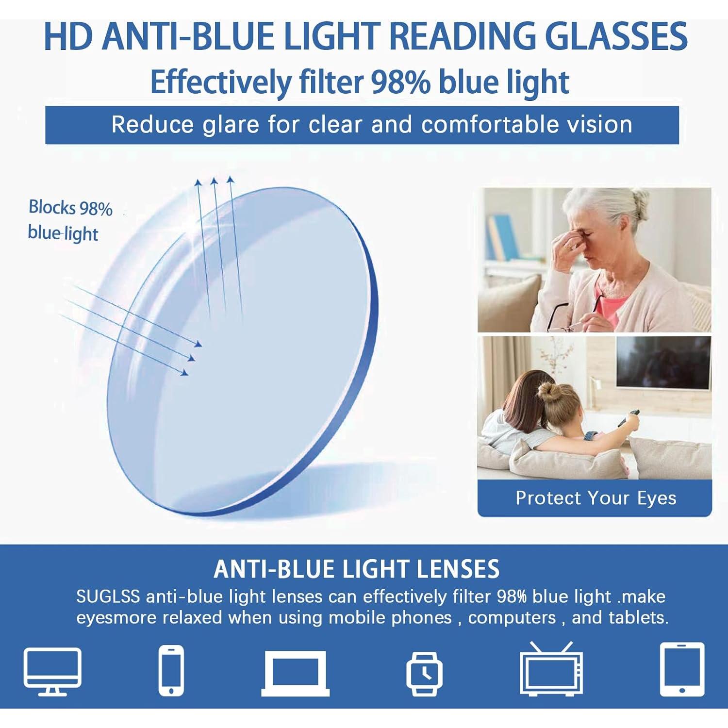 Gafas de lectura progresivas K.LAVER 3.0x anti-UV400