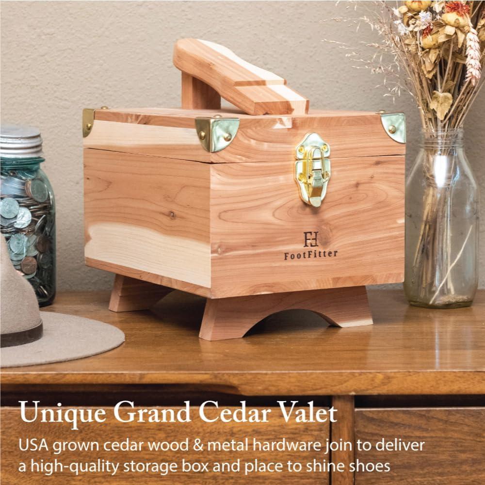 Juego de Limpieza de Zapatos FootFitter con Caja de Cedro