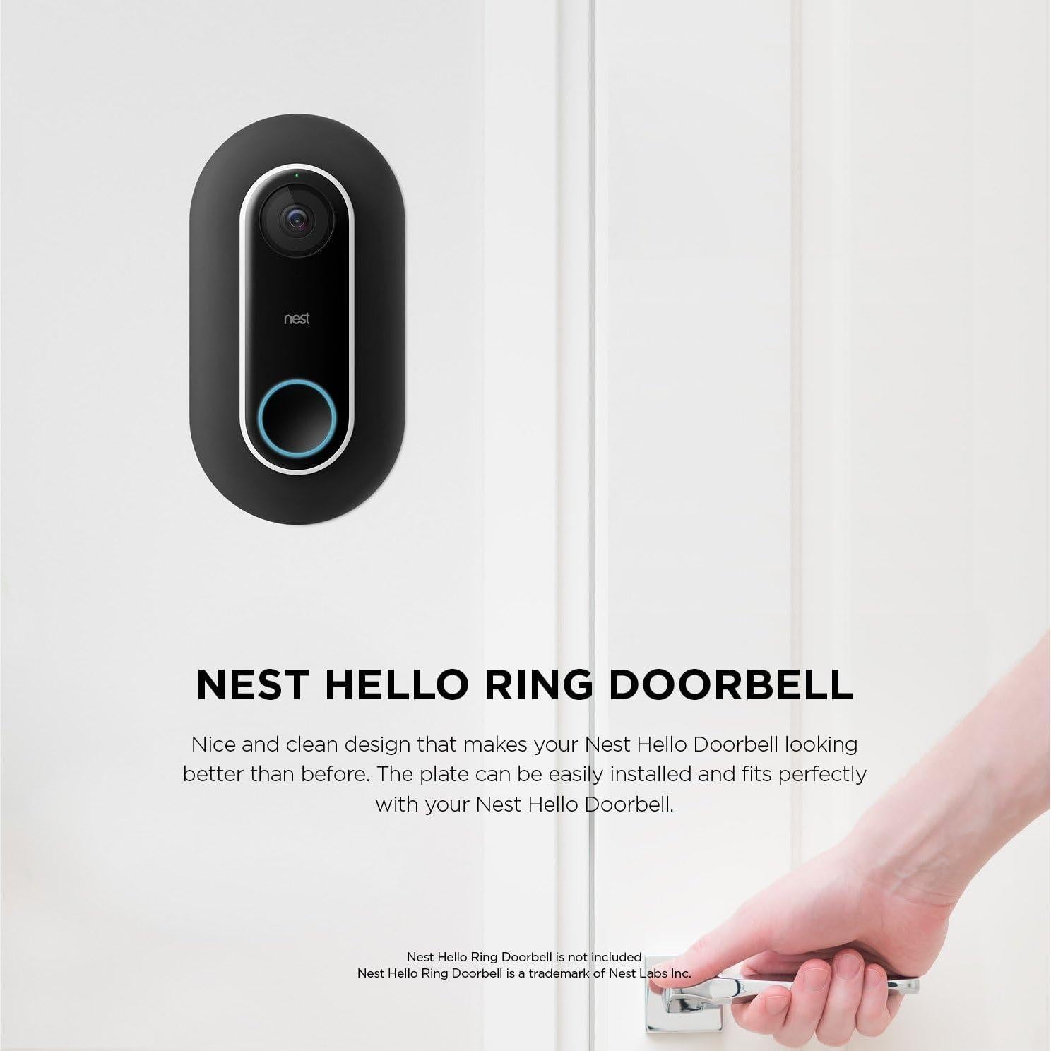 Placa de Pared elago para Google Nest Hello - Negro
