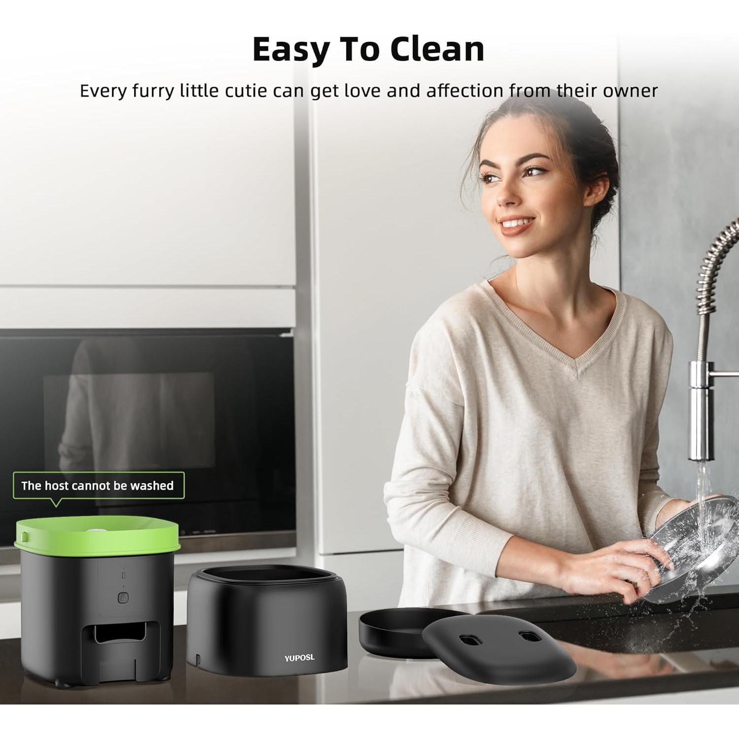 Dispensador Automático de Comida para Gatos Yuposl 2L WiFi