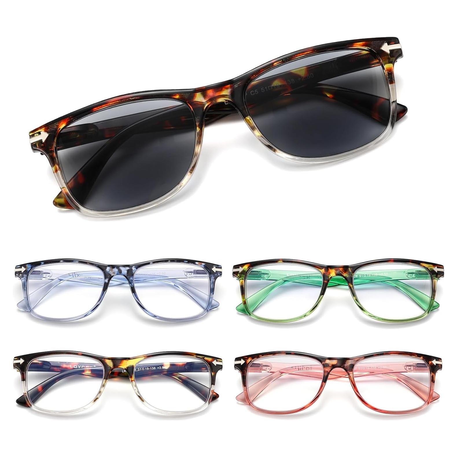 Pack de 5 Gafas de Lectura Cuadradas con Bloqueo Luz Azul