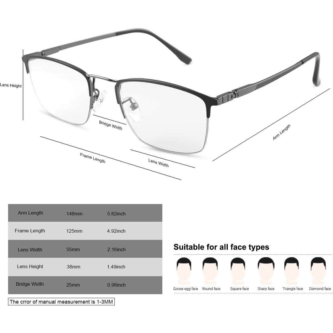 Gafas de Lectura Progresivas YIMI Fotoquímicas UV400