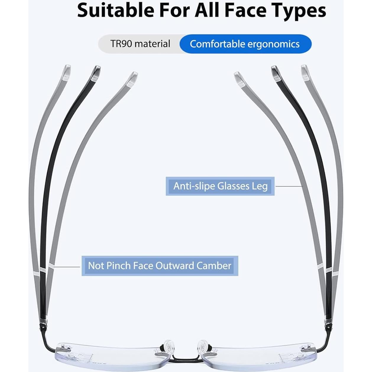 Gafas de lectura progresivas K.LAVER fotocromáticas unisex