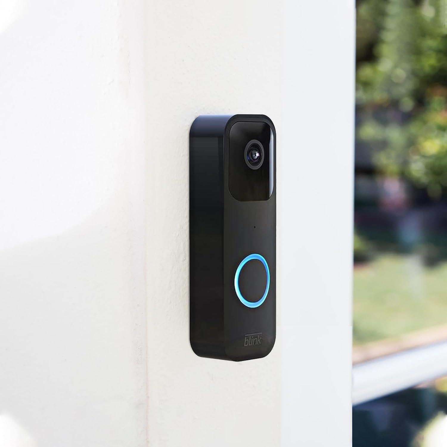 Placa de Respaldo para Timbre Blink - Negro, Fácil Instalación