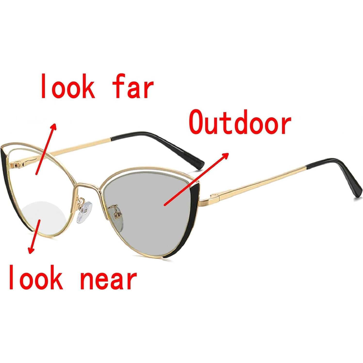 Gafas de lectura bifocales Mincl estilo gato anti-fatiga