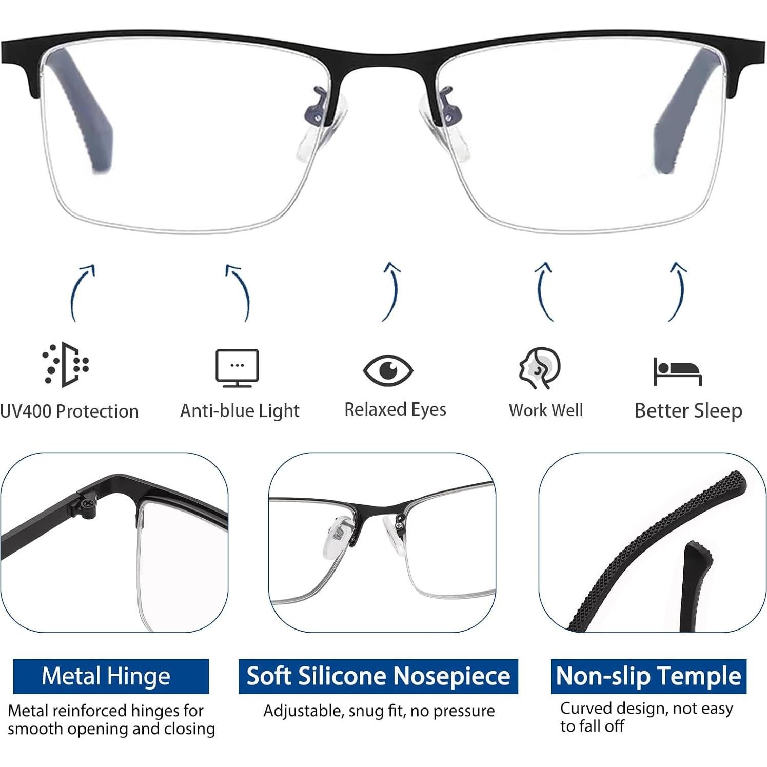 Gafas de lectura multifocal K.LAVER con bloqueo luz azul