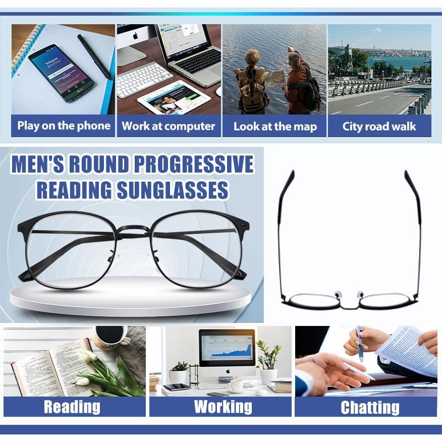 Gafas de lectura progresivas fotocromáticas marca X, 3.5x