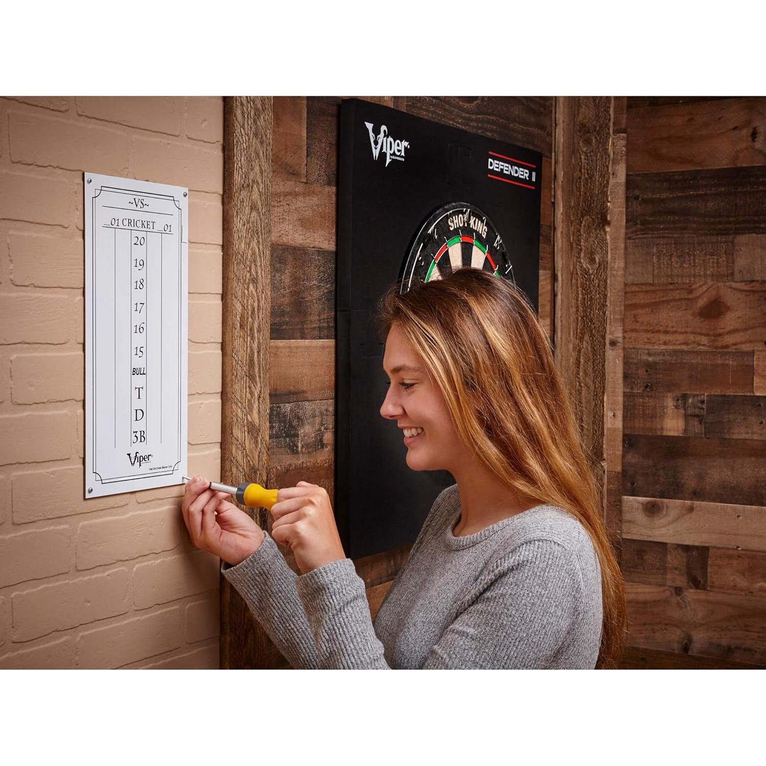 Tablero de Pizarra Borrable Viper para Dardos Cricket y 01