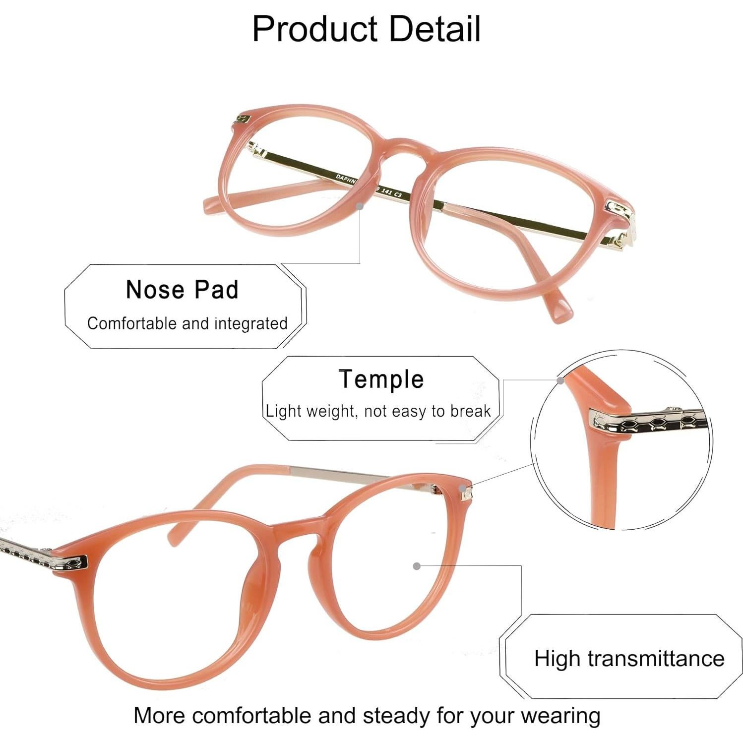 Gafas YEIN fotocromáticas rosas anti-fatiga ocular +1.50