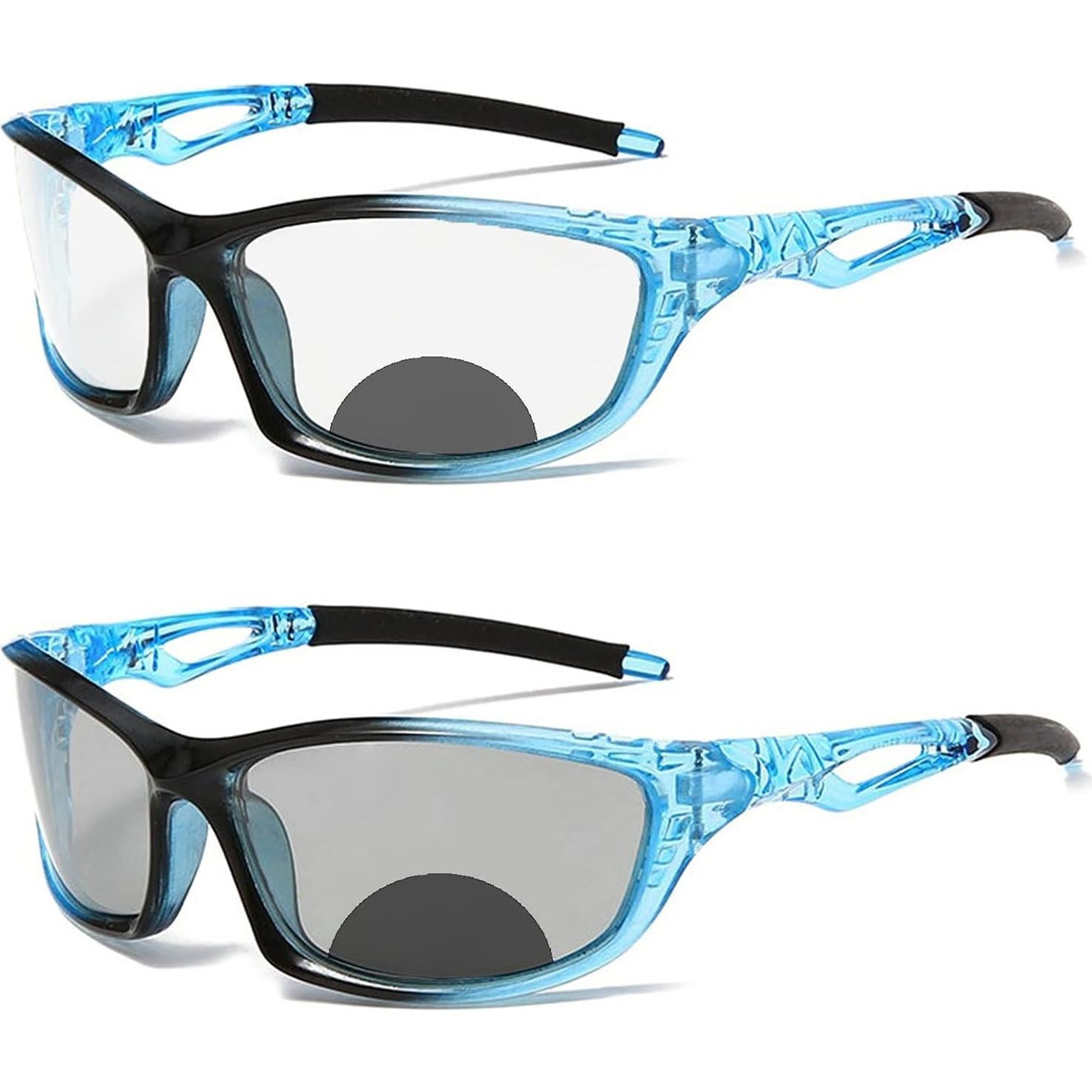 Gafas de lectura bifocales fotochromáticas deportivas 200 aumentos