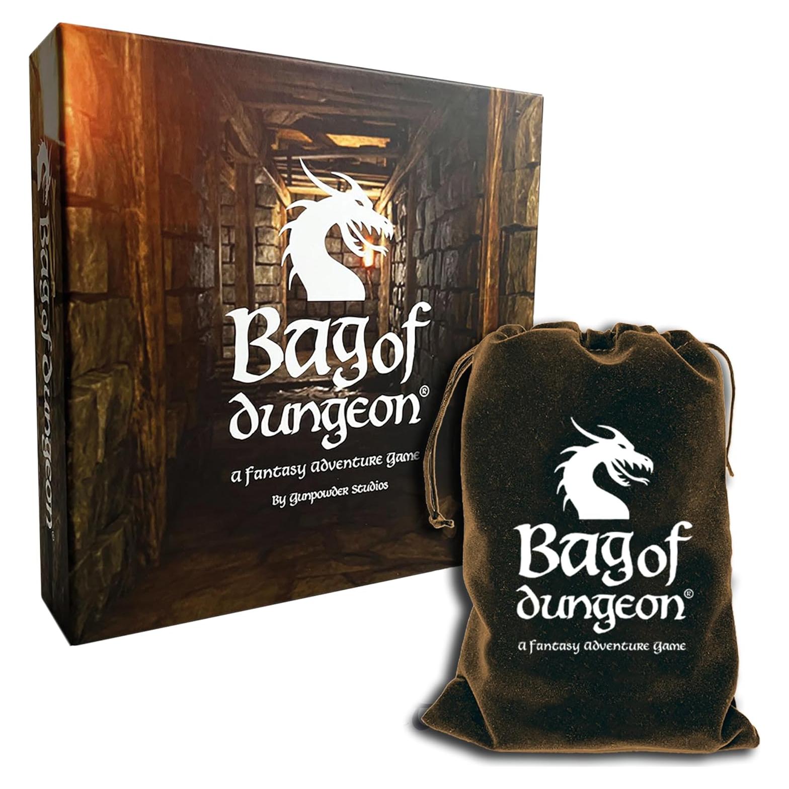 Bag of Dungeon–Fantasy Adventure Board Game for Families & RPG Fans | 1–4 Players, Ages 7+ | Classic Dungeon Crawler | Portable Tabletop RPG with Endless Replayability