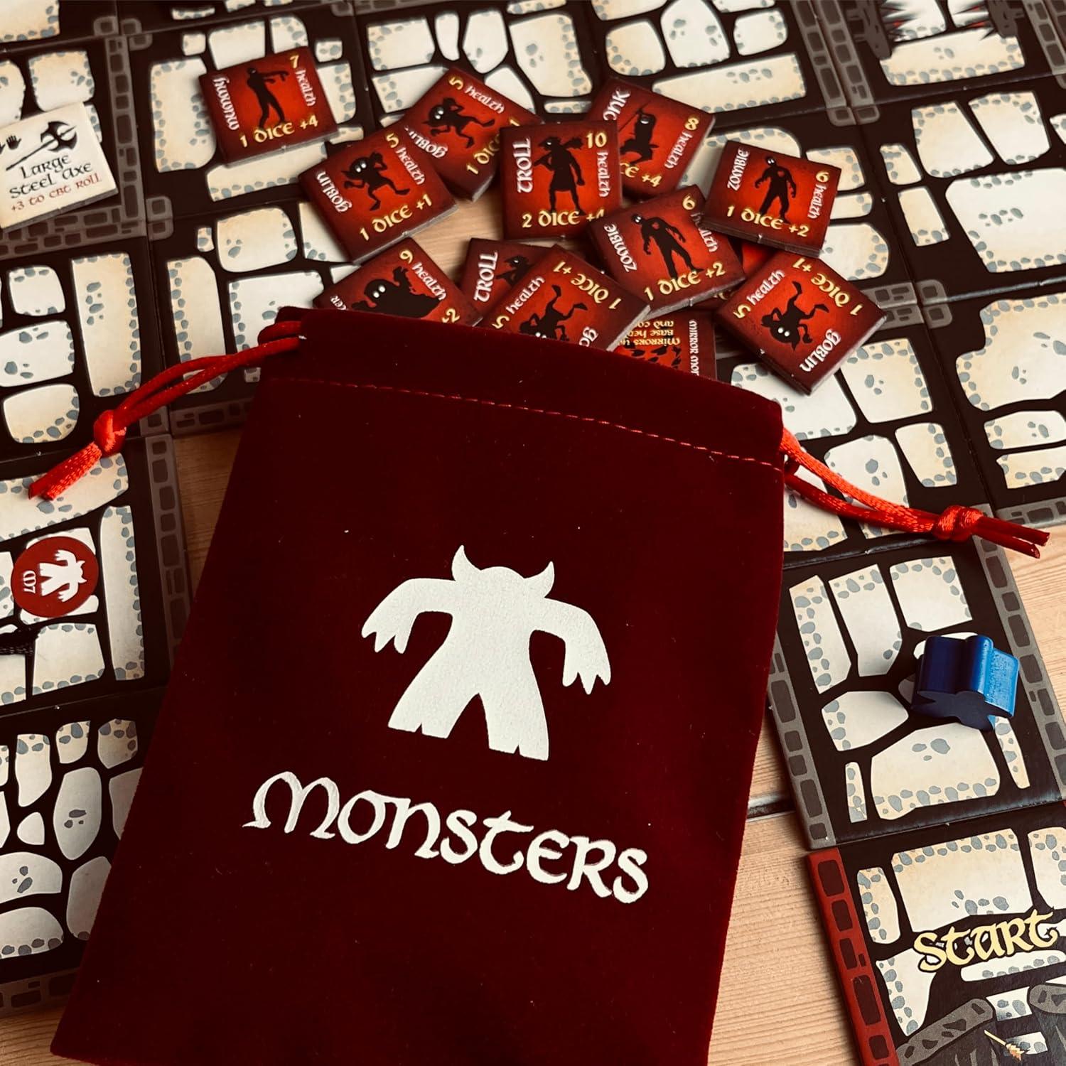 Bag of Dungeon–Fantasy Adventure Board Game for Families & RPG Fans | 1–4 Players, Ages 7+ | Classic Dungeon Crawler | Portable Tabletop RPG with Endless Replayability