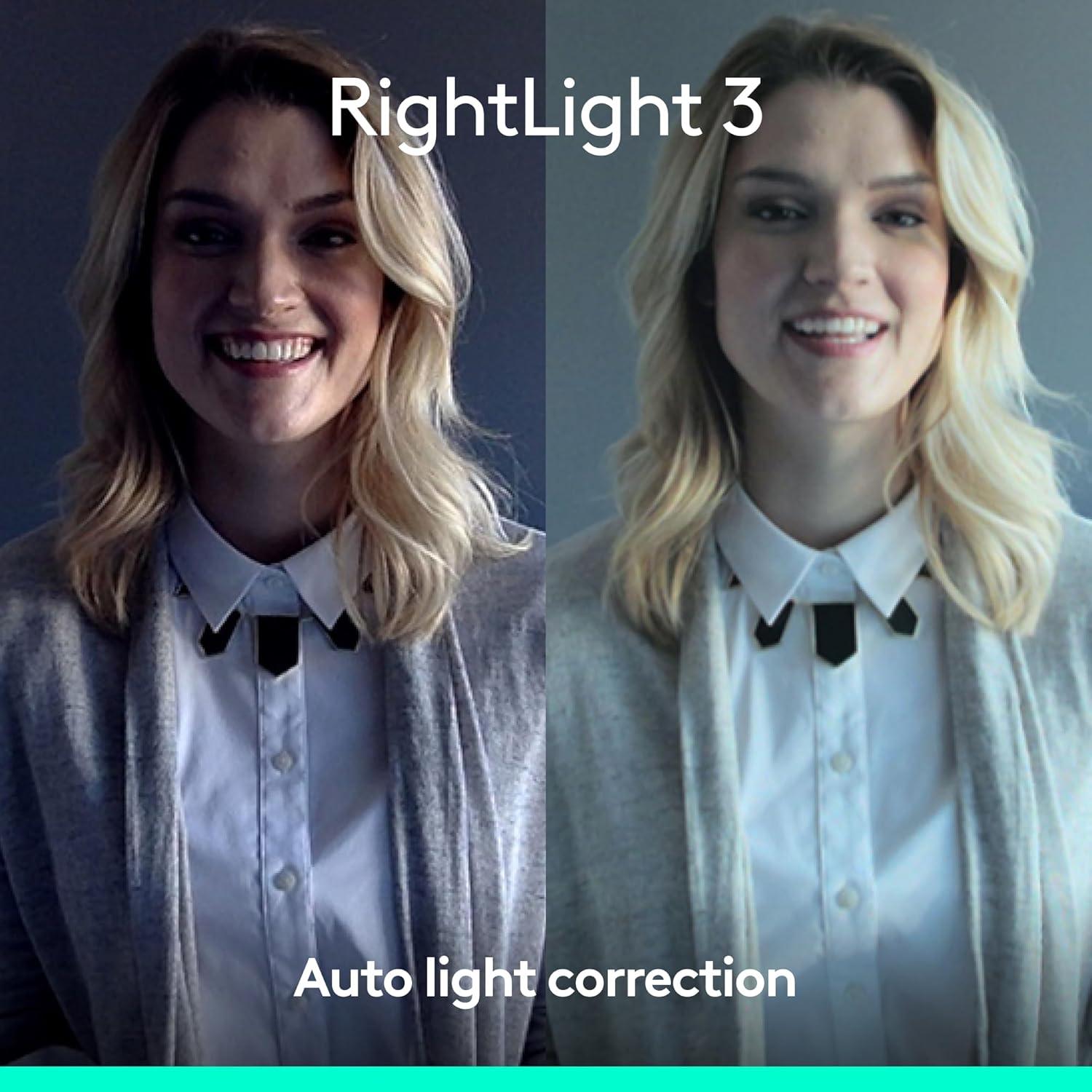 Webcam Logitech Brio PRO X 4K, Micrófono y HD, Negro